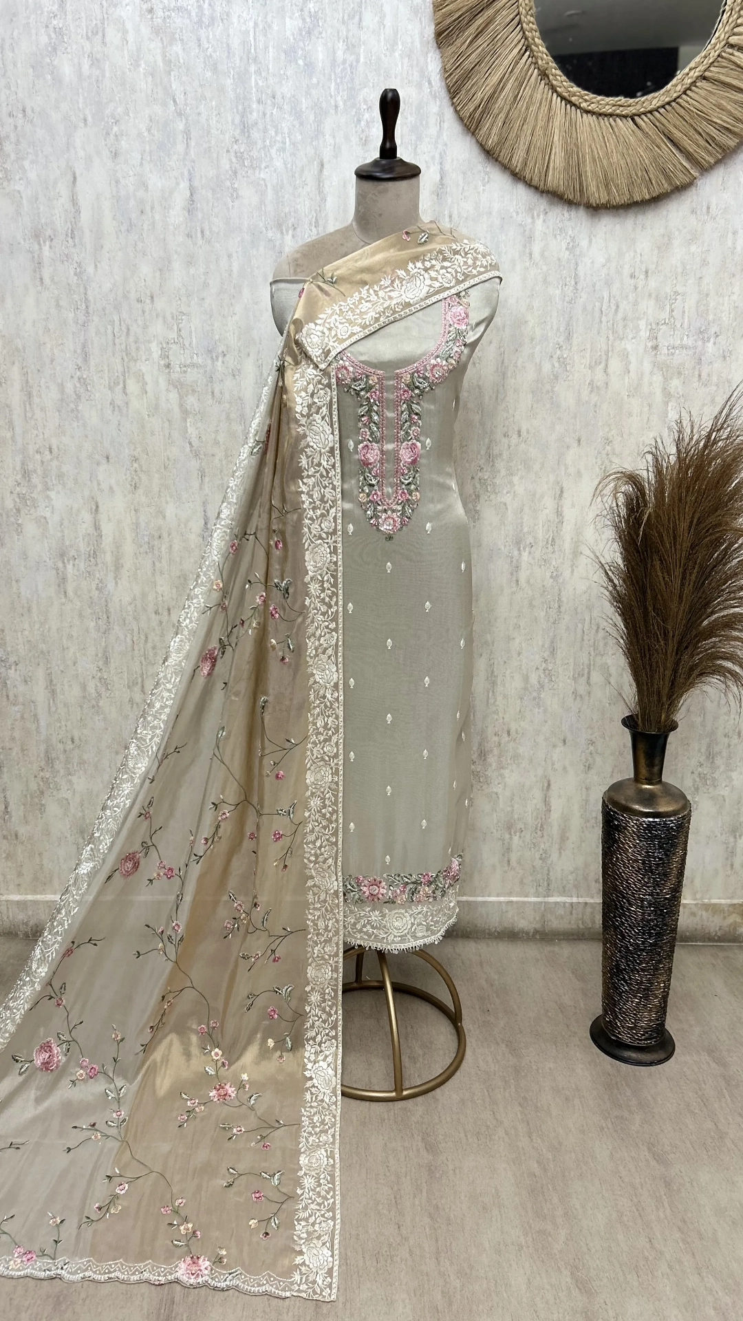 Rosé Whisper Tissue Unstitched Suit
