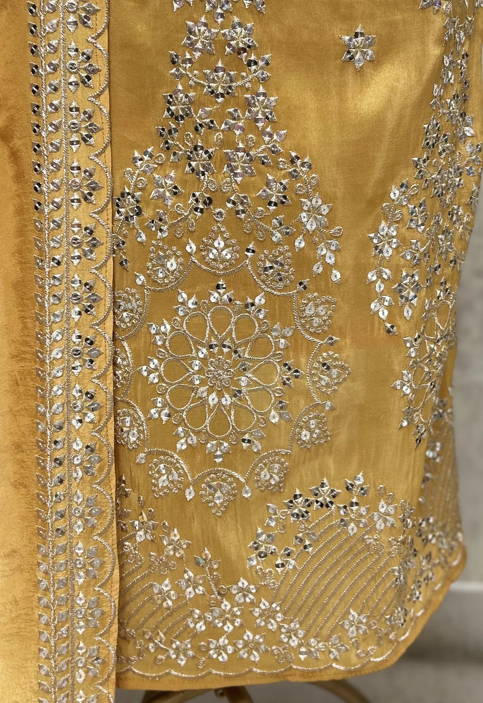 Azure Royale Tissue Unstitched Suit