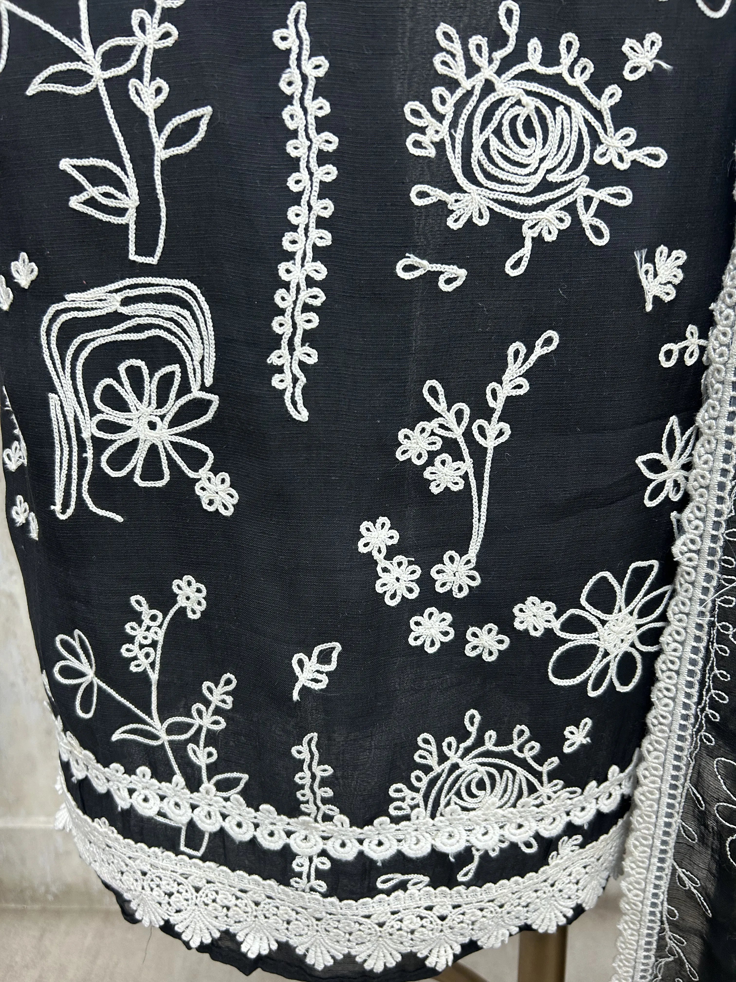 Midnight Lace Charm Unstitched Suit