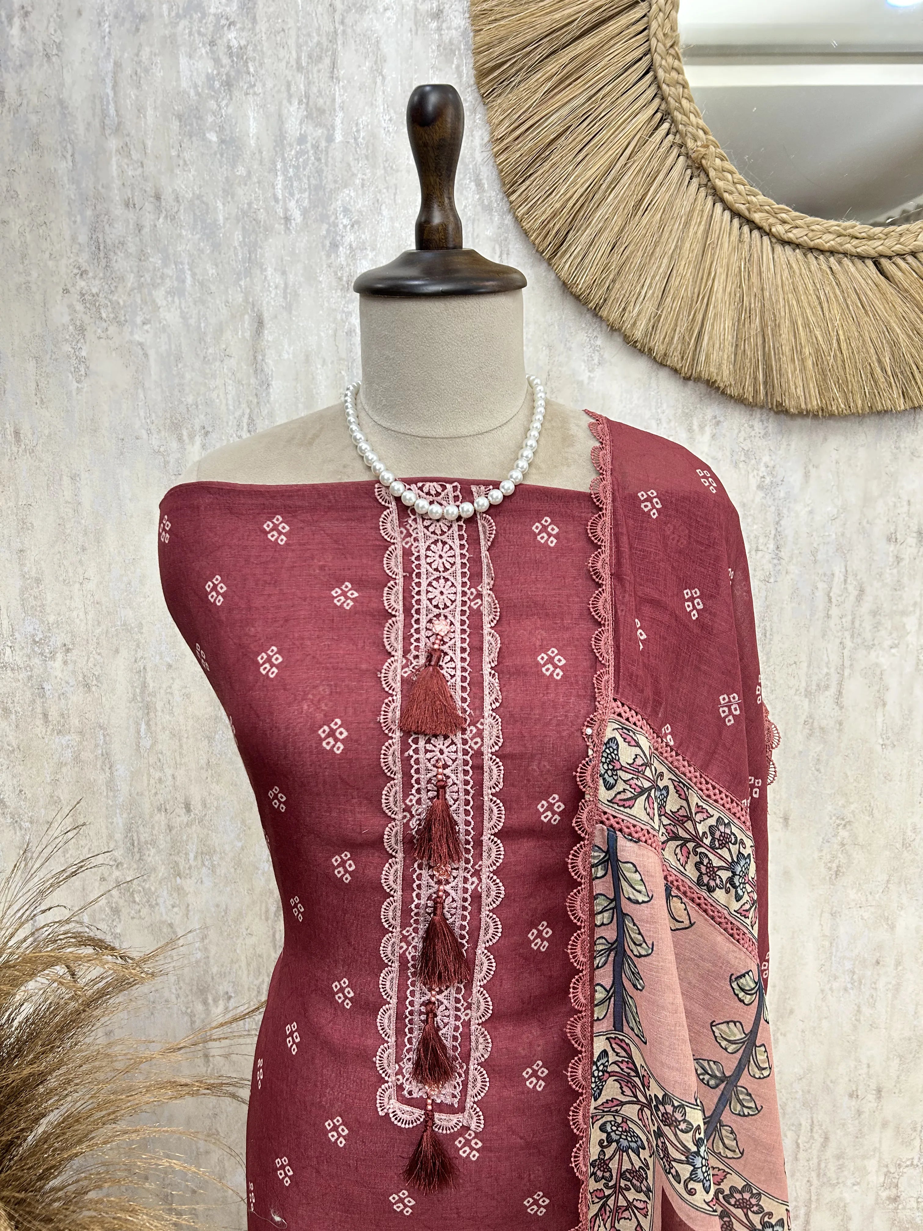 Mystic Village Art Unstitched Suit