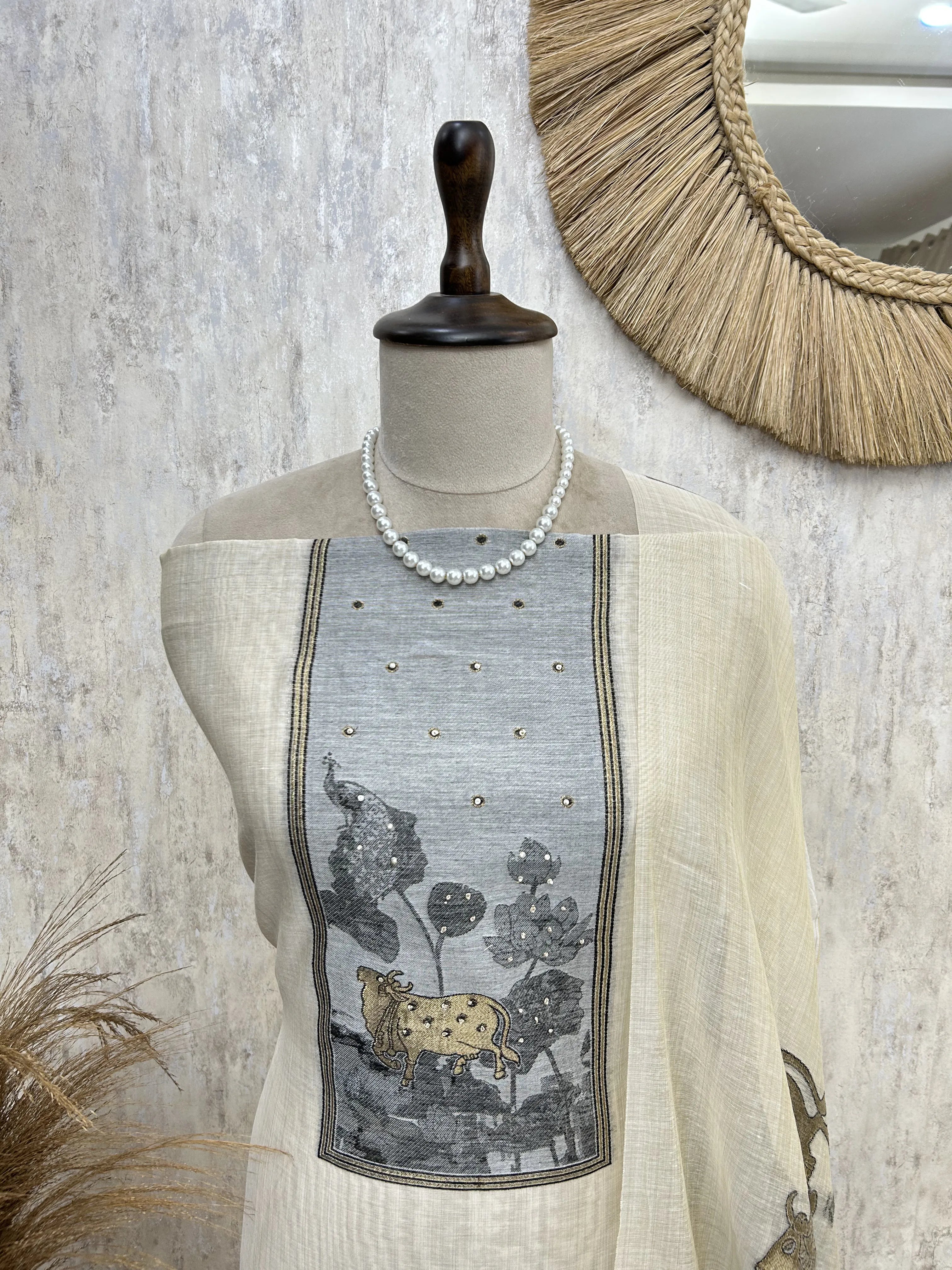 Lotus Meadow Charm Unstitched Suit