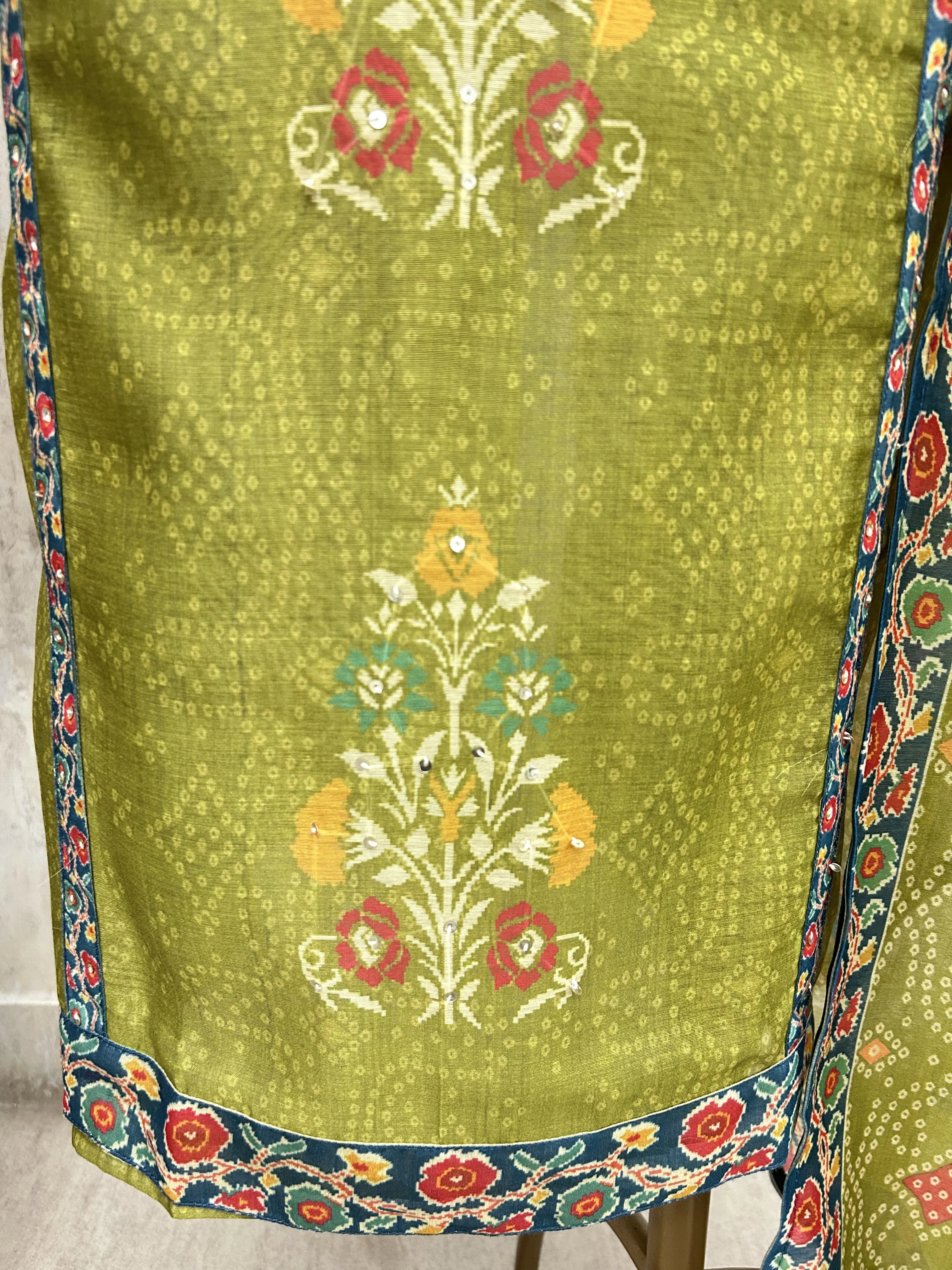 Traditional Patola Grace Unstitched Suit