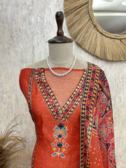 Traditional Patola Grace Unstitched Suit