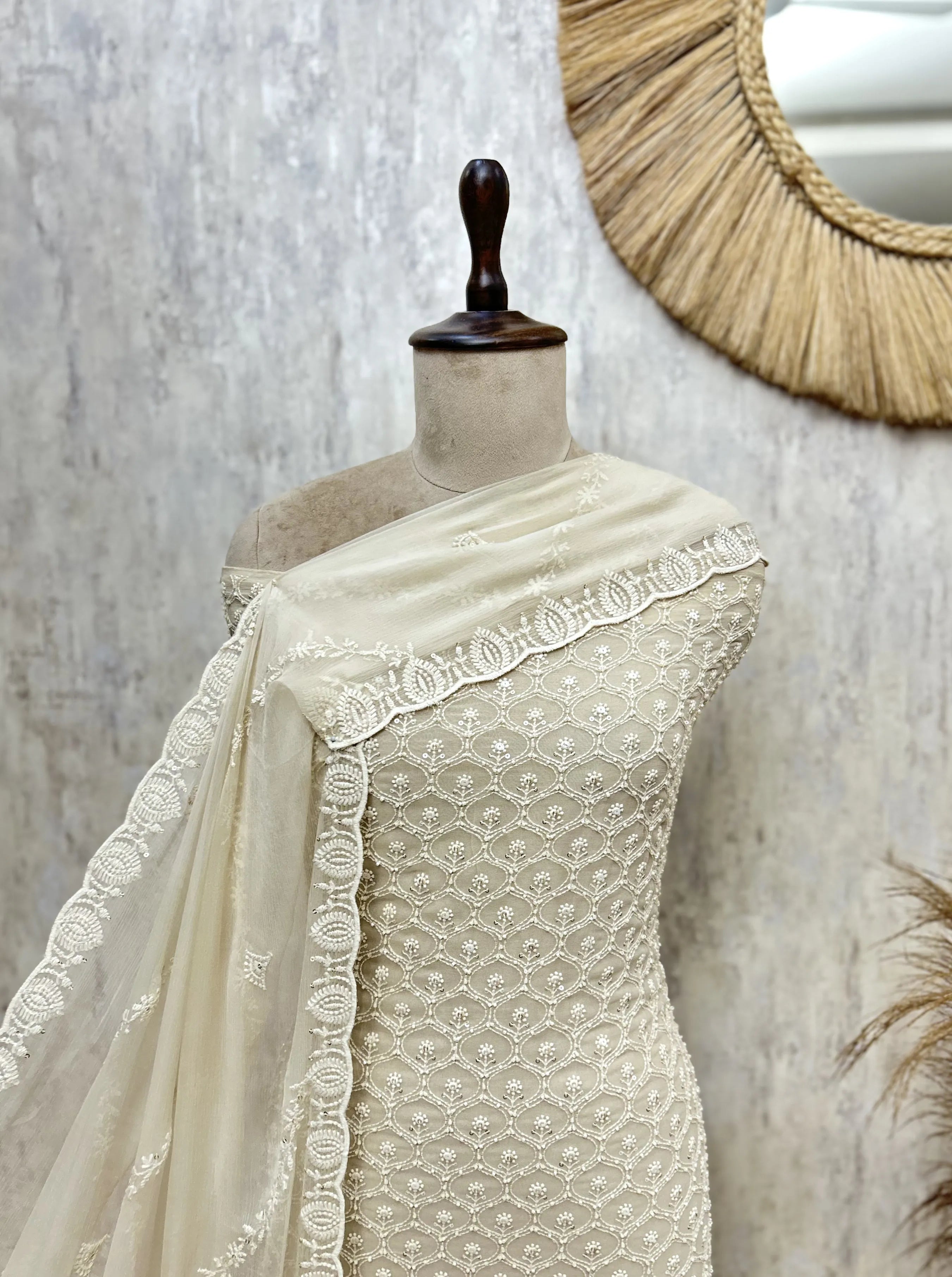 Blush Grace Georgette Unstitched Suit