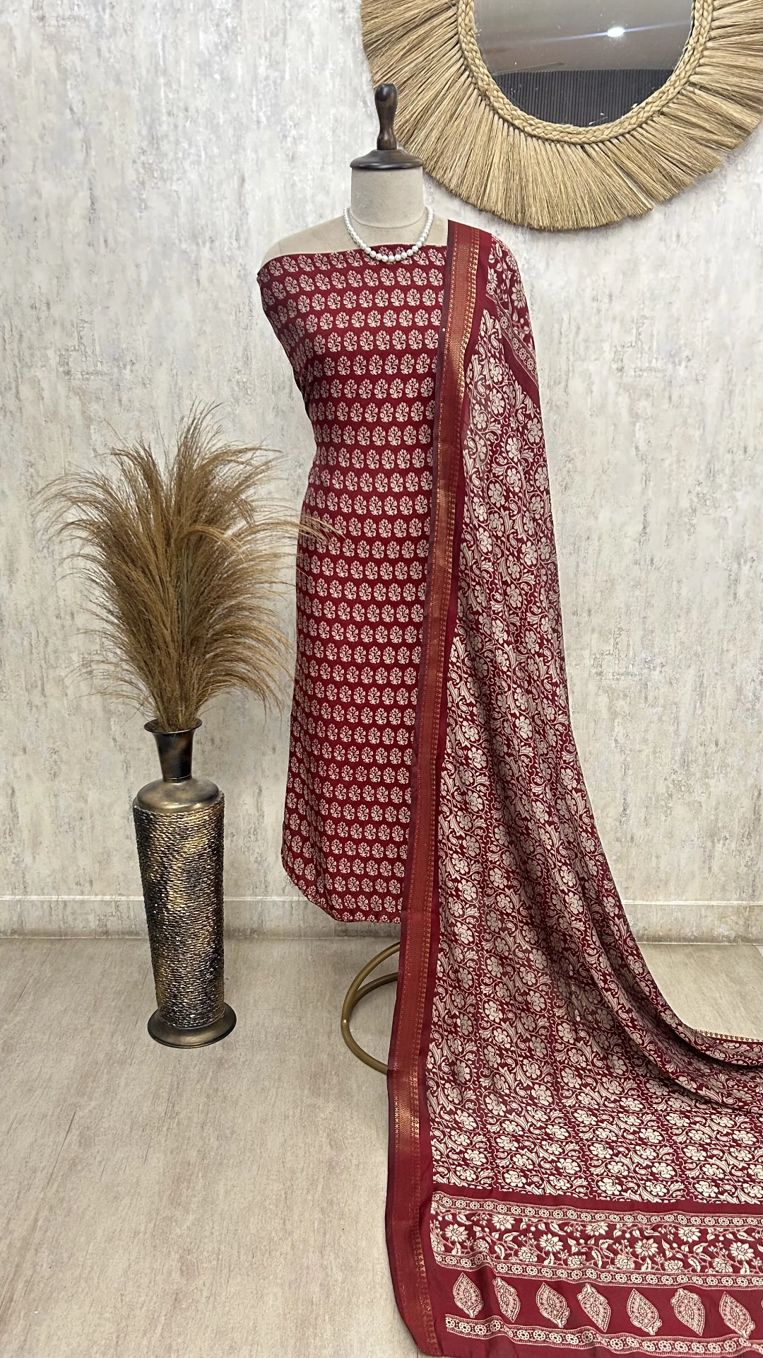 Timeless Ethnic Grace Unstitched Suit