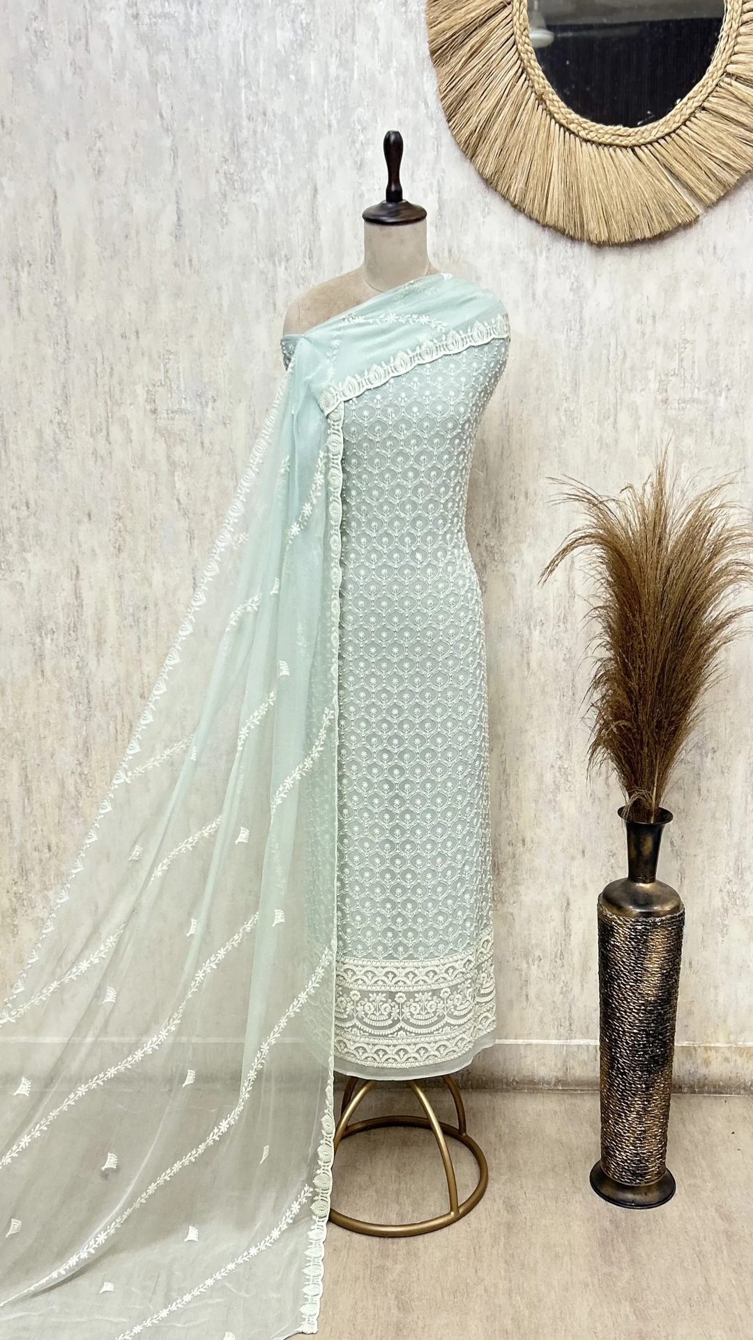 Blush Grace Georgette Unstitched Suit