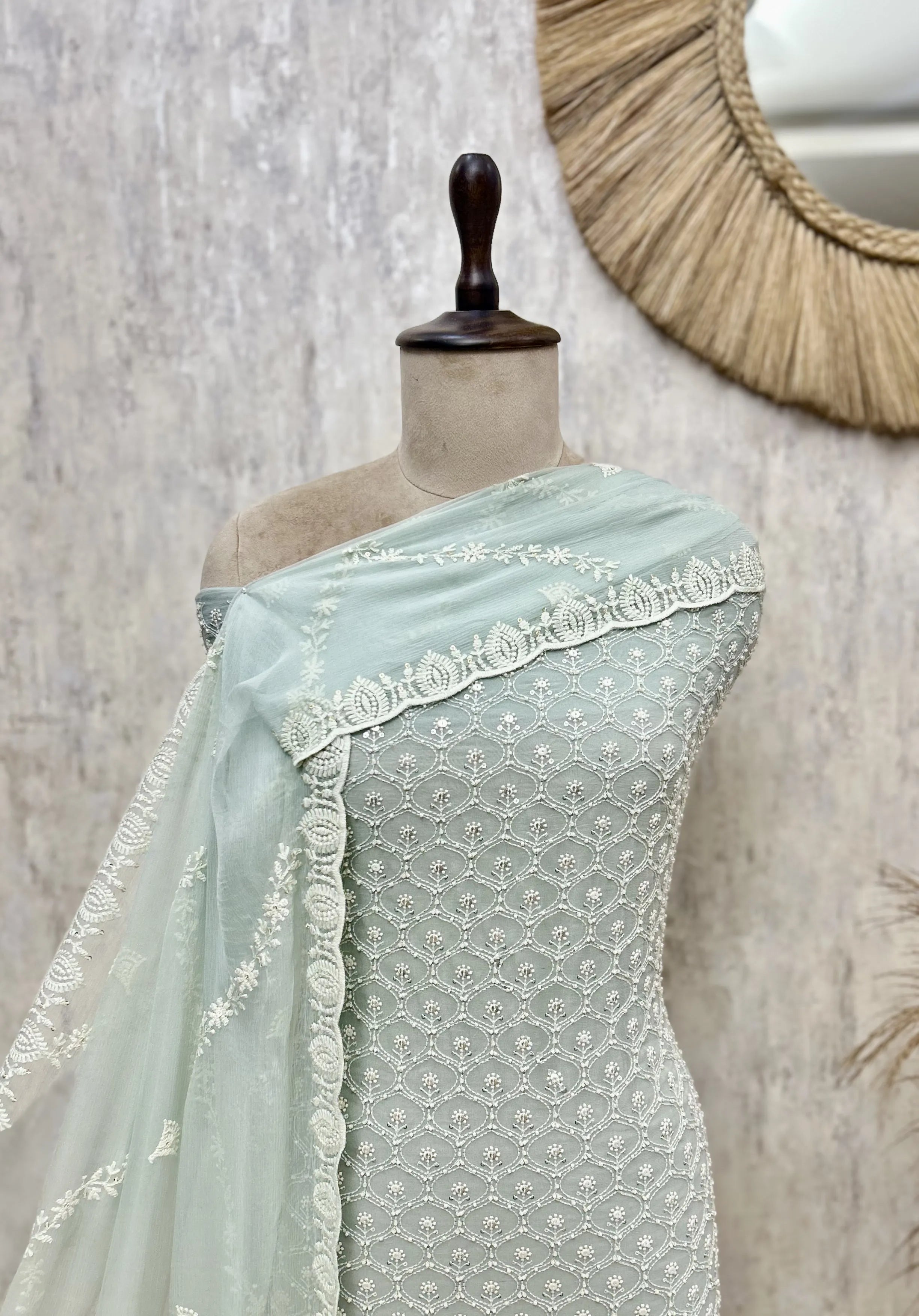 Blush Grace Georgette Unstitched Suit