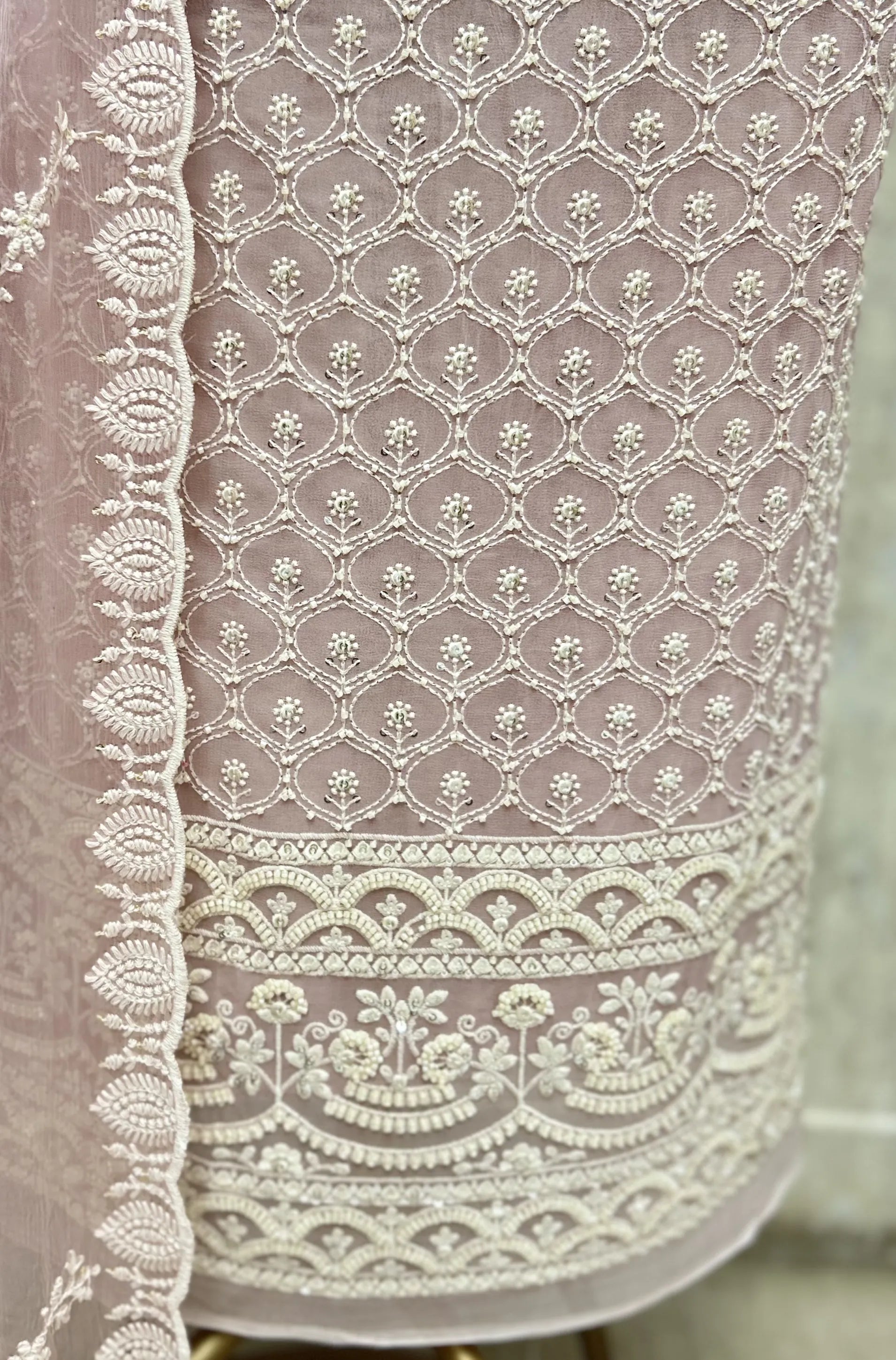 Blush Grace Georgette Unstitched Suit