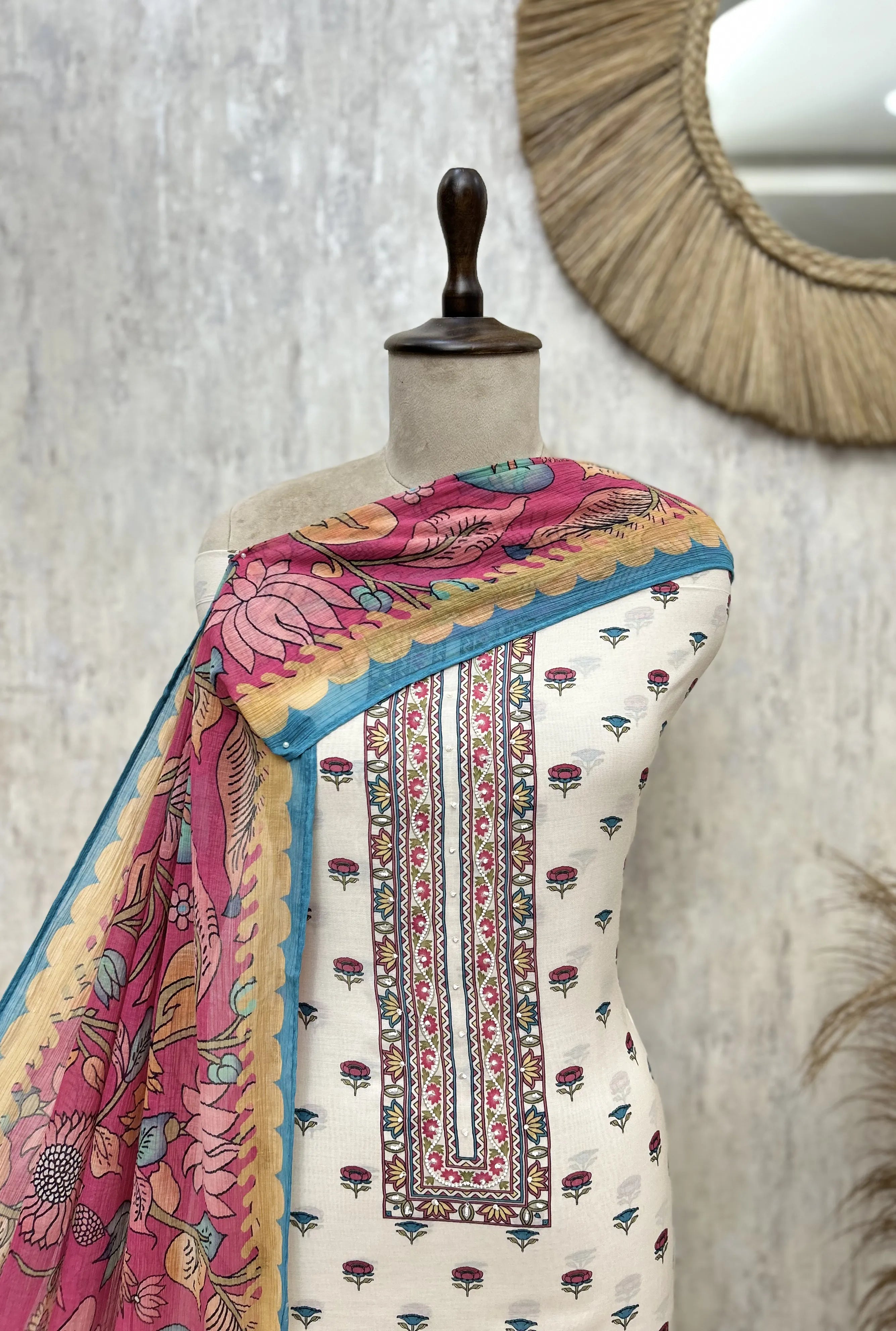 Spring Muse Mul Cotton Unstitched Suit