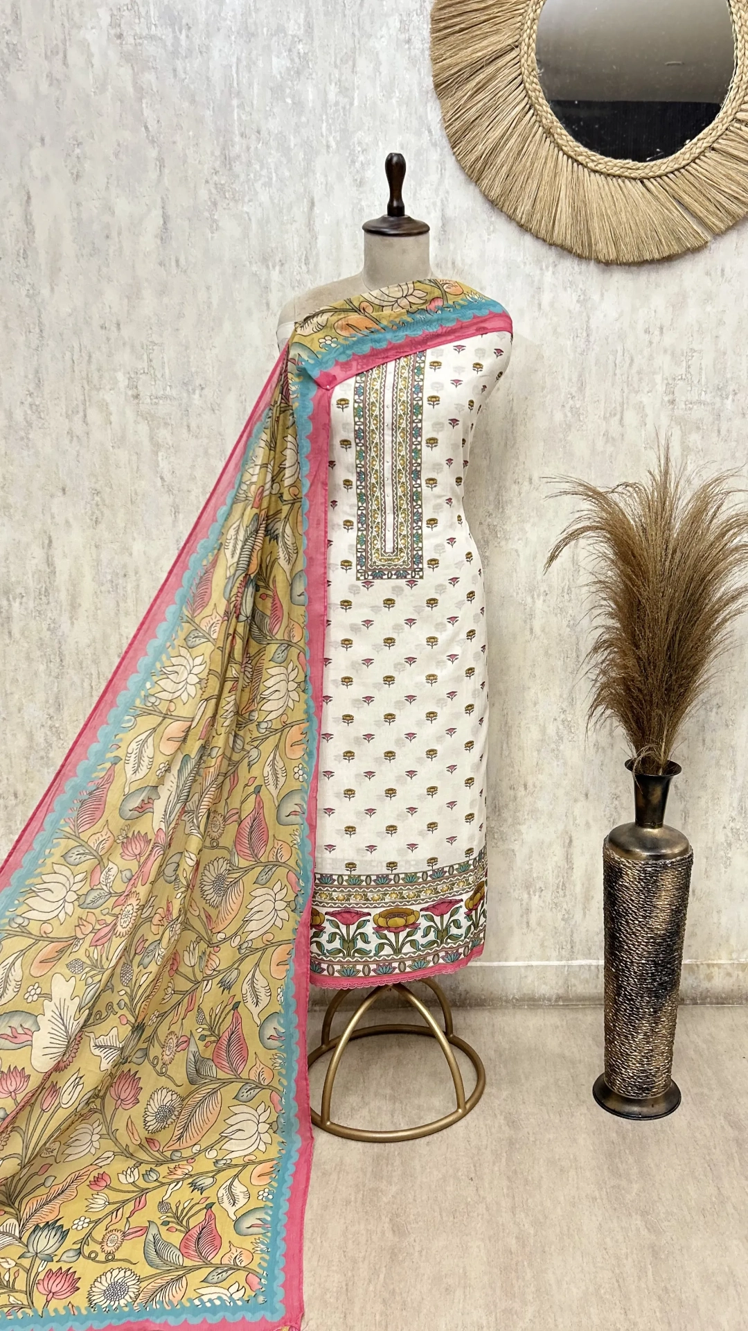 Spring Muse Mul Cotton Unstitched Suit