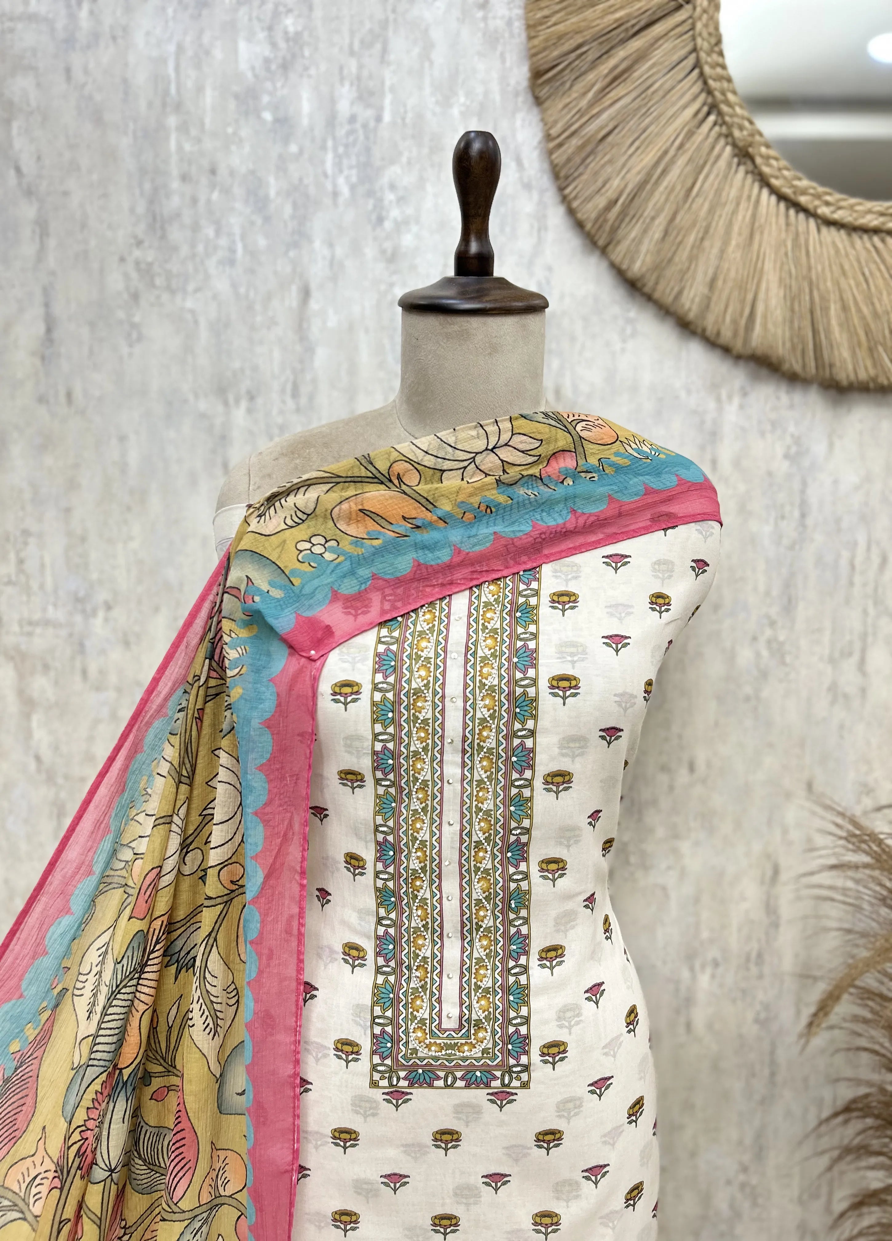 Spring Muse Mul Cotton Unstitched Suit