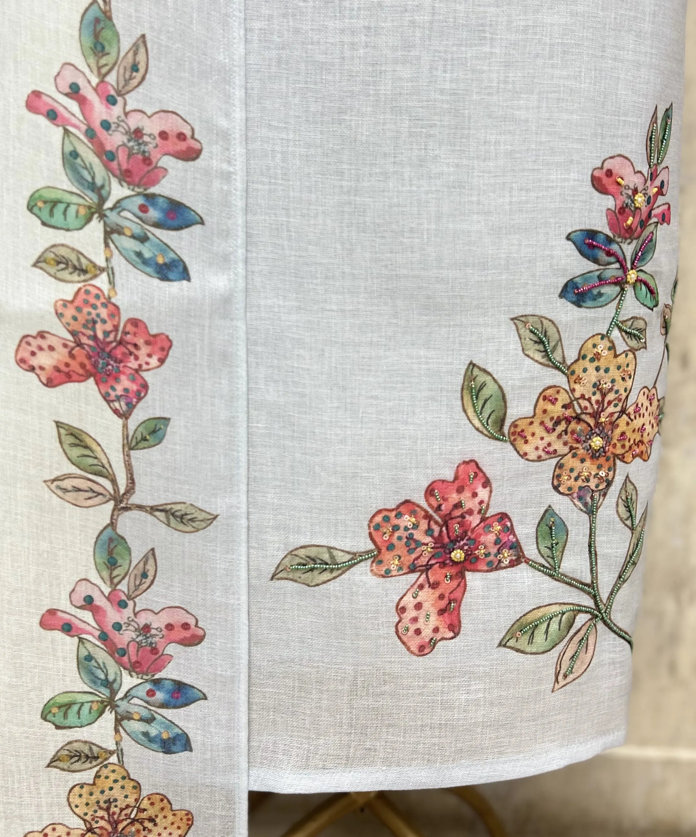 Floral Whisper Linen Unstitched Suit