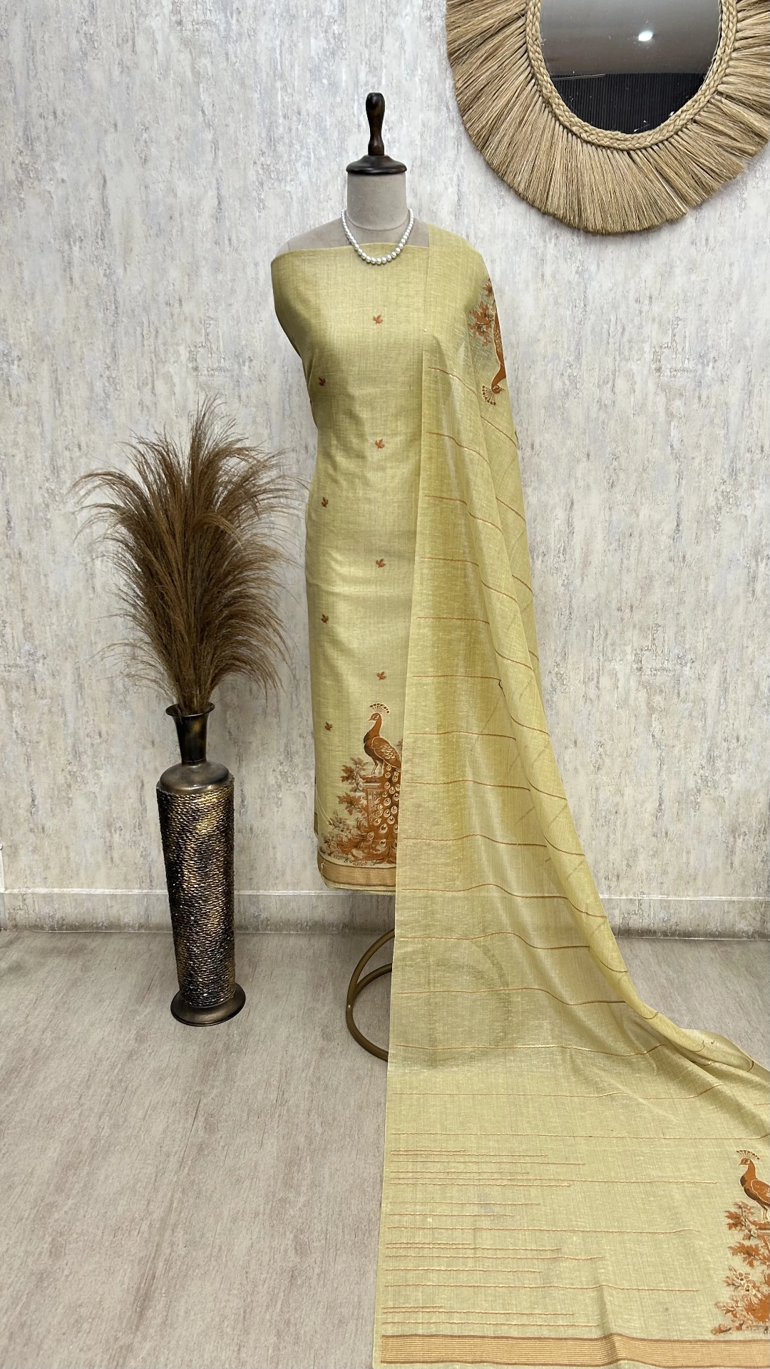 Earthy Elegance Edit Unstitched Suit