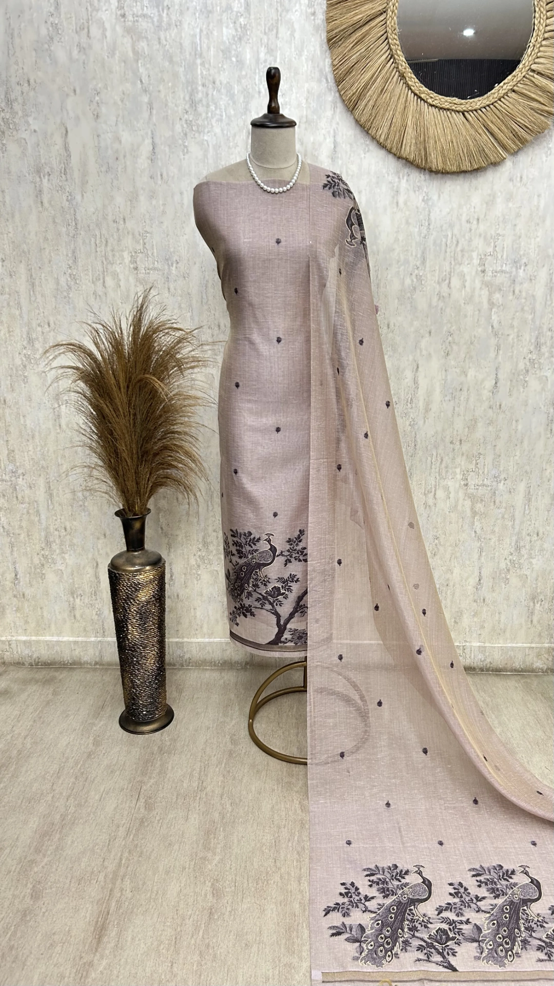 Earthy Elegance Edit Unstitched Suit