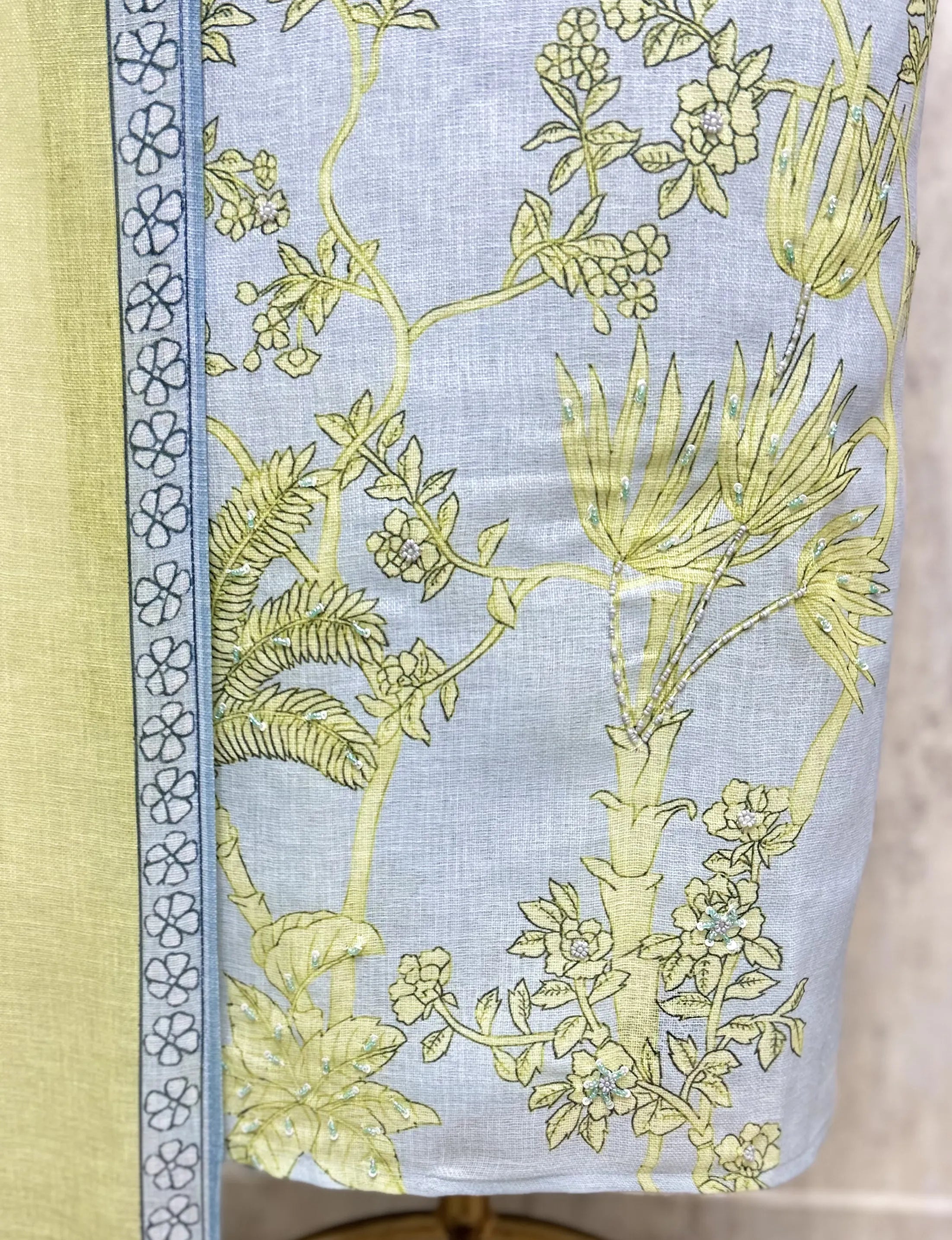 Botanical Breeze Linen Unstitched Suit