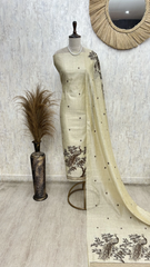 Earthy Elegance Edit Unstitched Suit