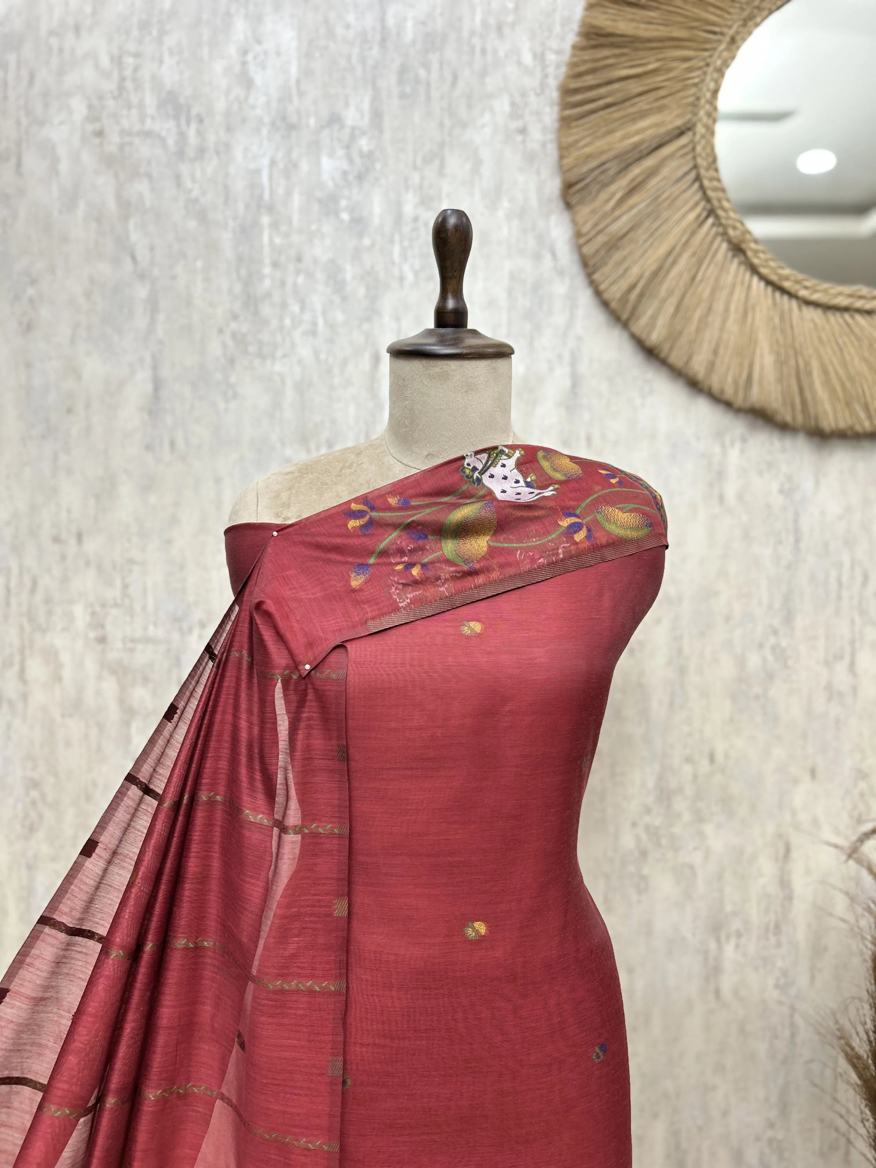 Mayura Heritage Jamdani Linen Unstitched Suits