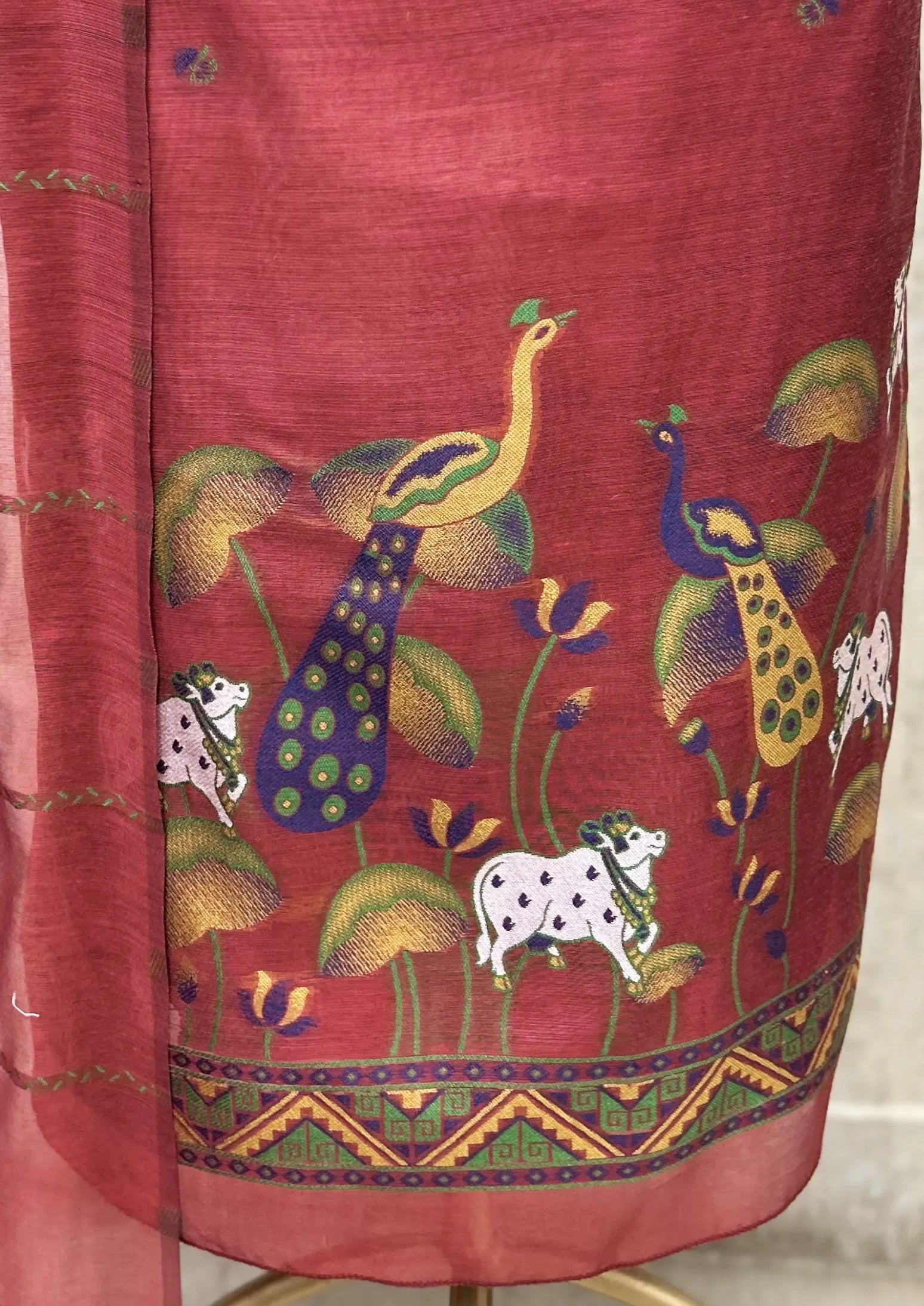 Mayura Heritage Jamdani Linen Unstitched Suits