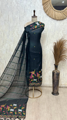 Mayura Heritage Jamdani Linen Unstitched Suits