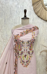 Blush Heritage Mul Chanderi Unstitched Suit