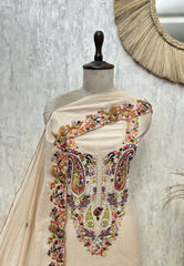Blush Heritage Mul Chanderi Unstitched Suit