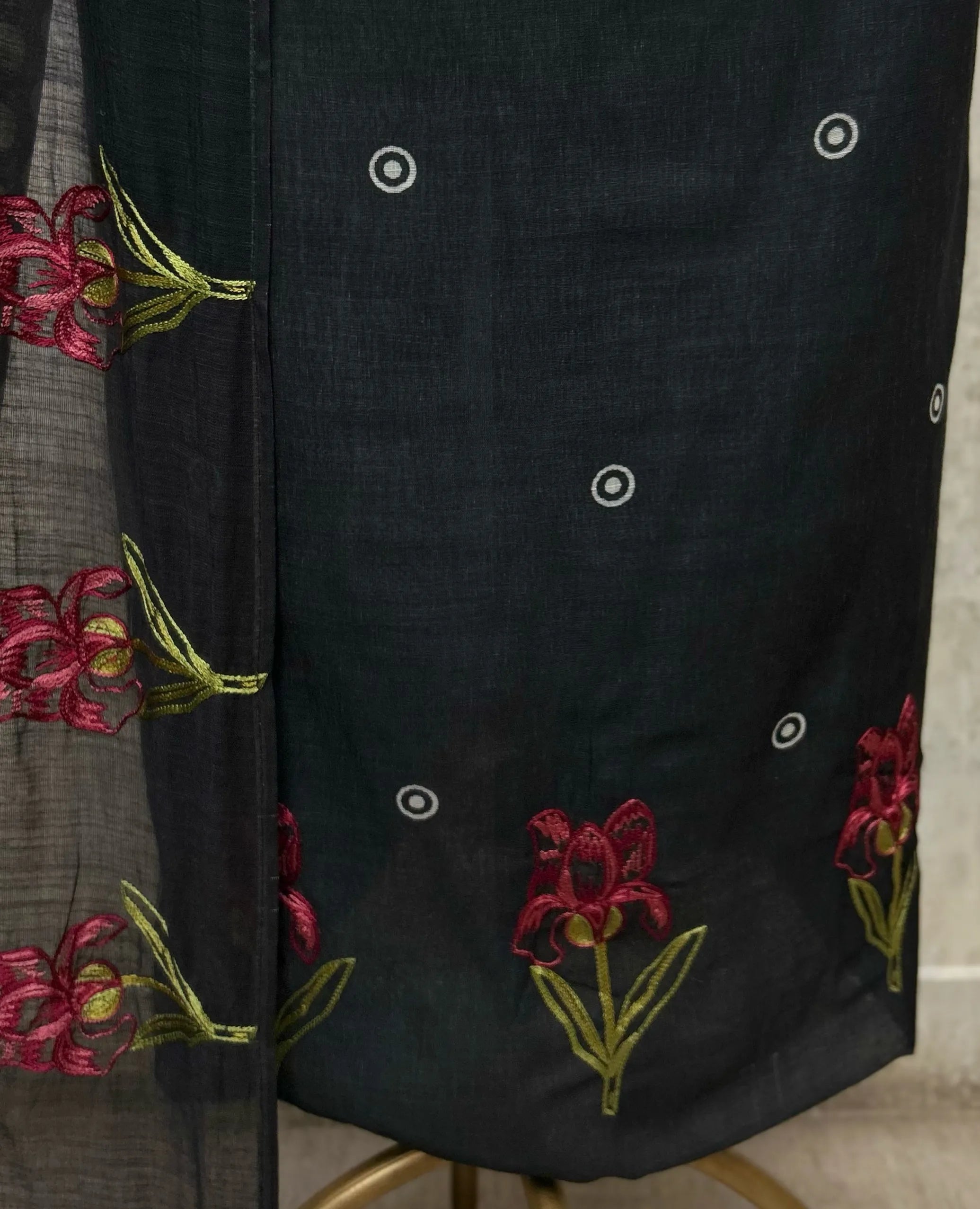 Mystic Bloom Linen Elegance  Unstitched Suit