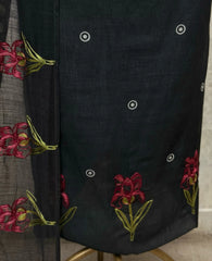 Mystic Bloom Linen Elegance  Unstitched Suit