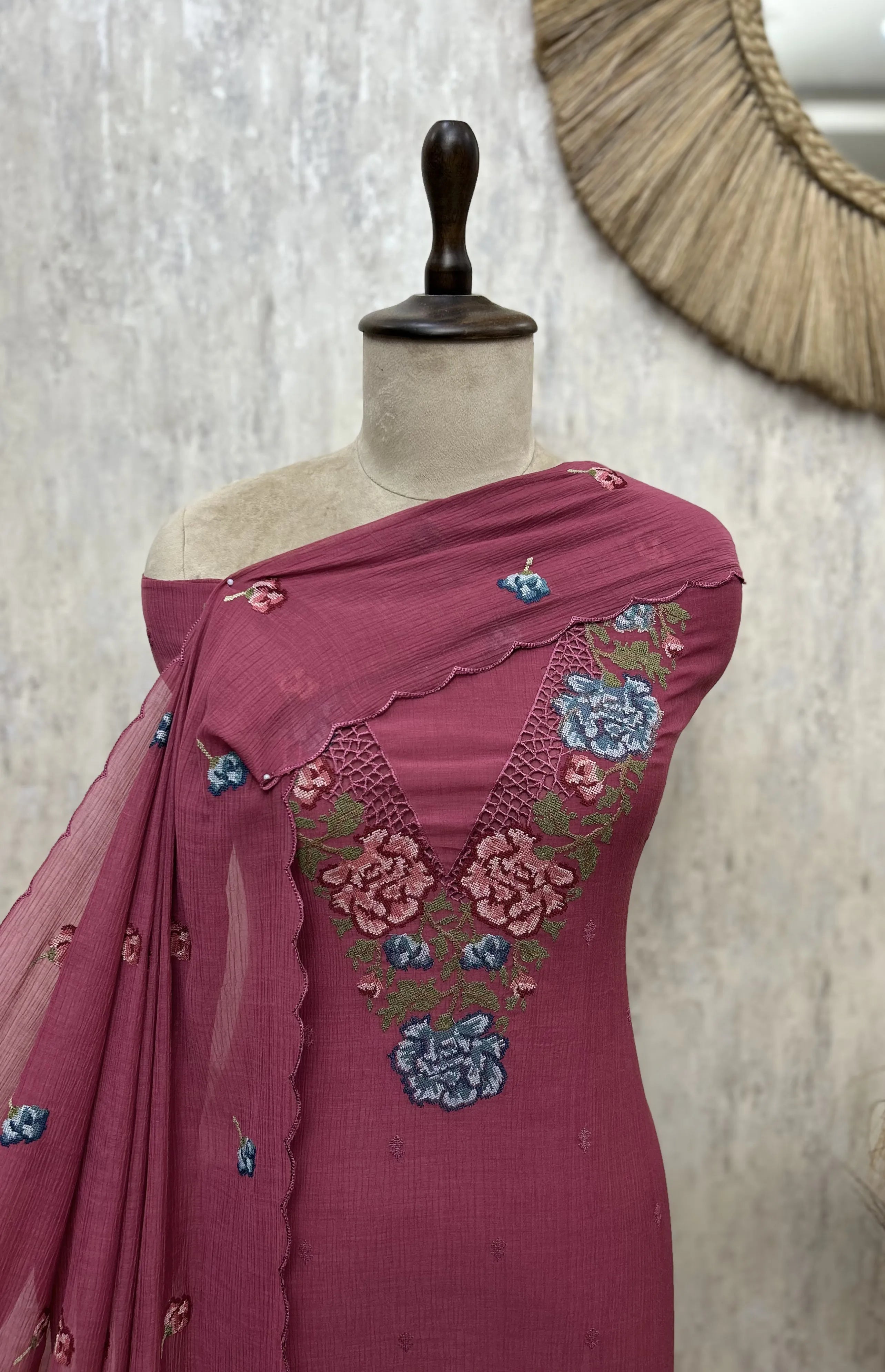 Veloura Bloom Chinnon Unstitched Suits