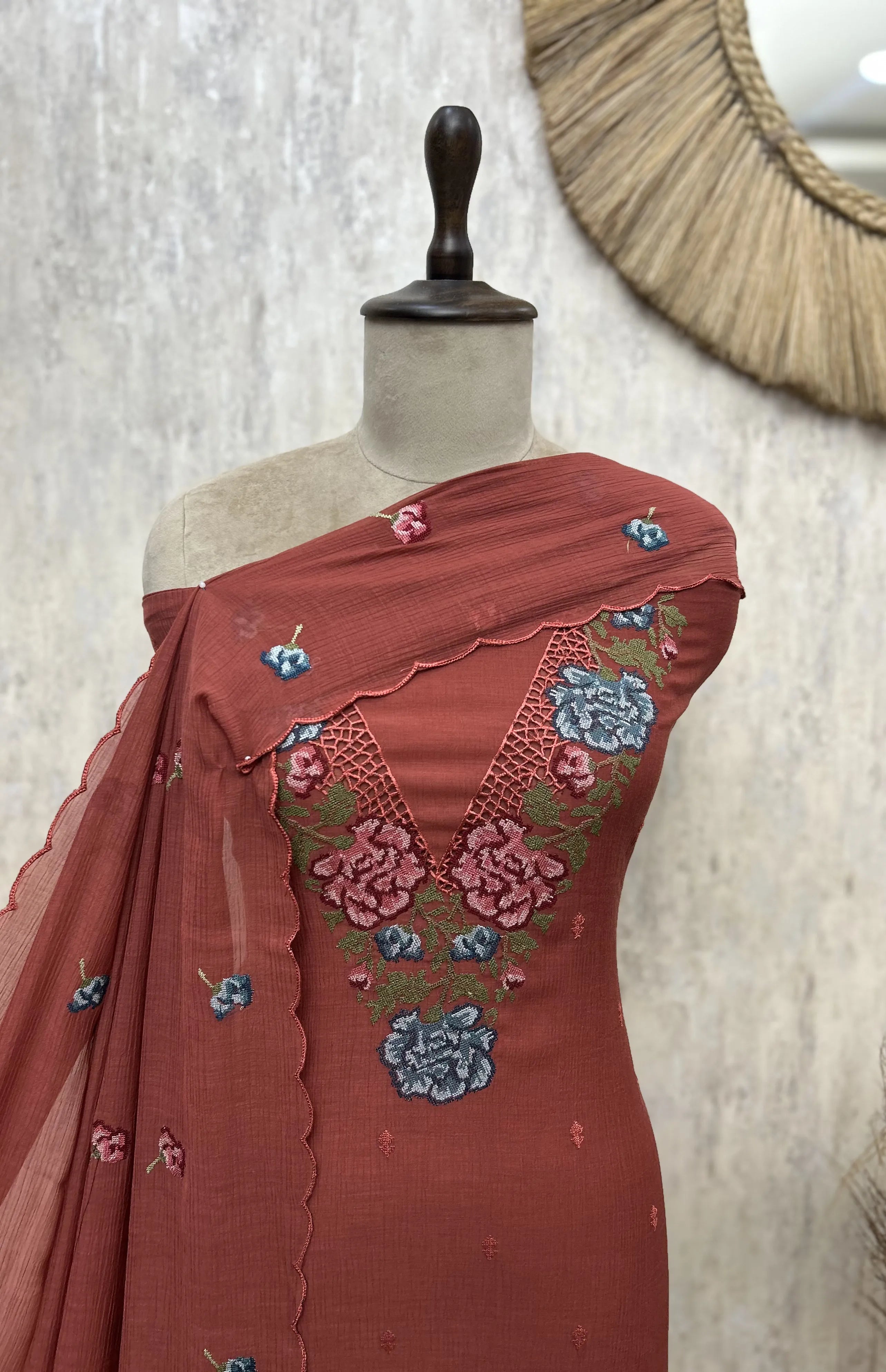 Veloura Bloom Chinnon Unstitched Suits