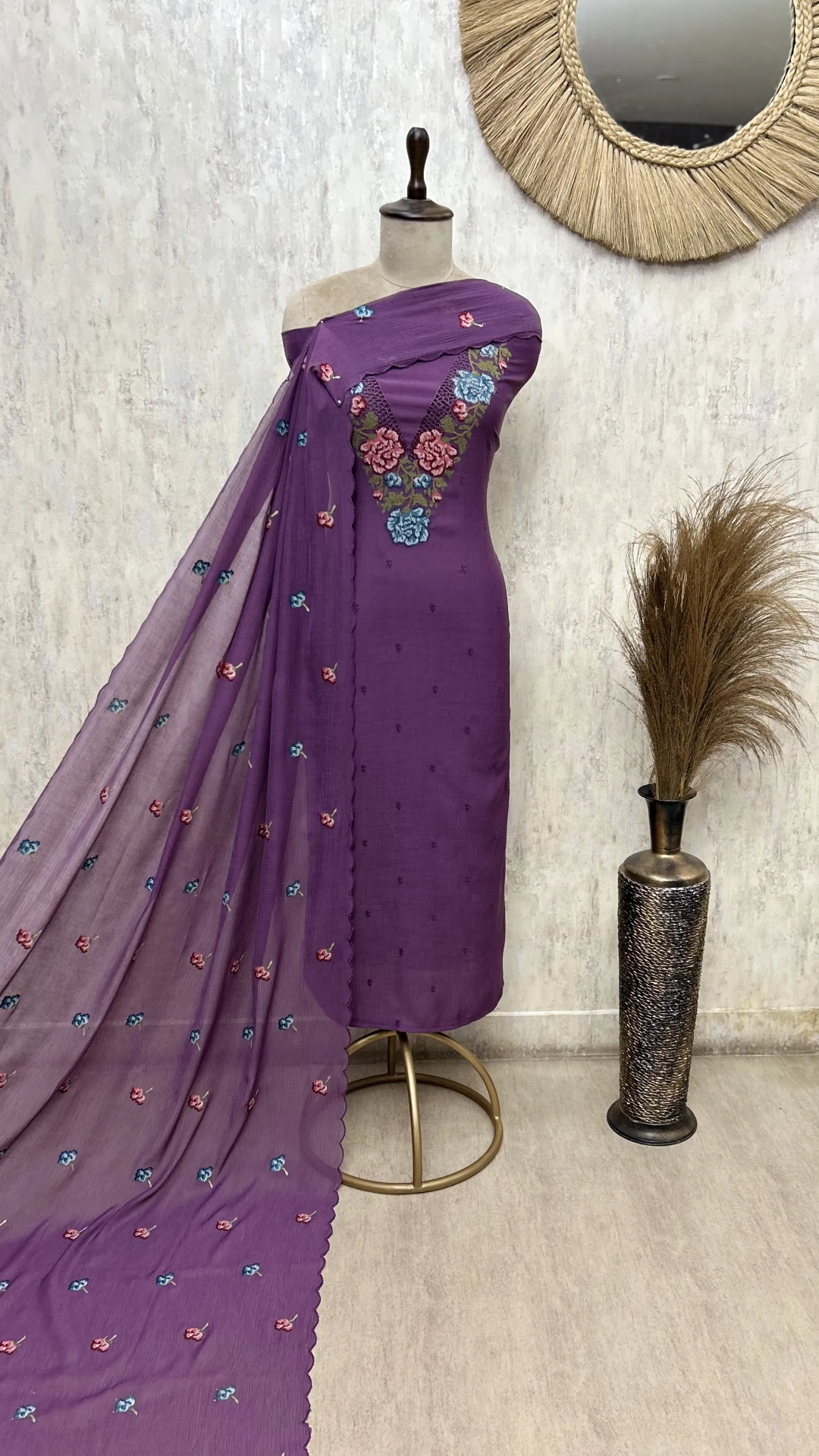 Veloura Bloom Chinnon Unstitched Suits