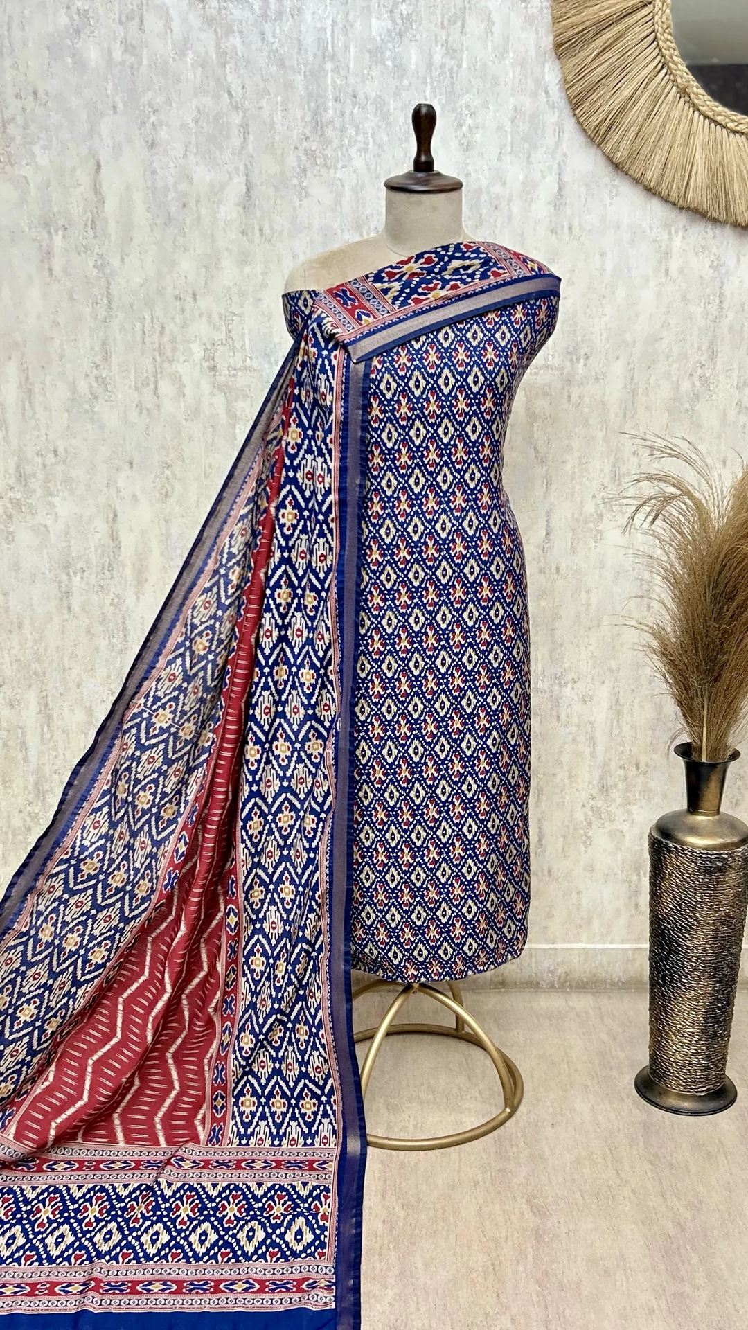 Patola Maheshwari Unstitched Suits