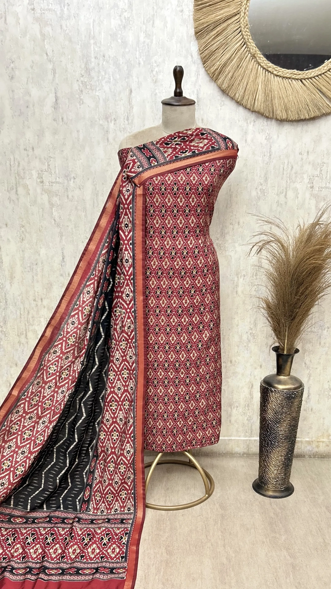 Patola Maheshwari Unstitched Suits