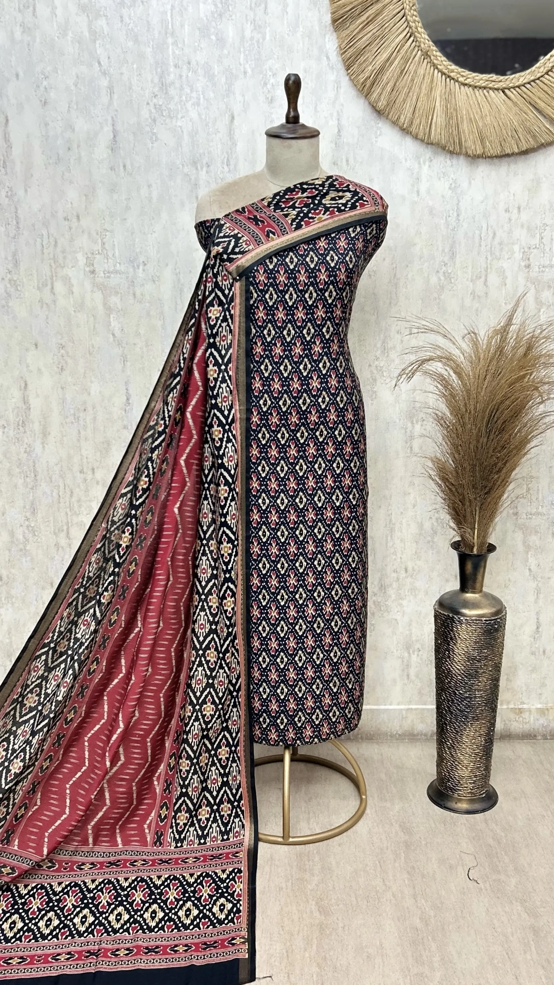 Patola Maheshwari Unstitched Suits