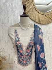 Floral Embroidered Elegance Unstitched Suit