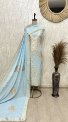 Celestial Noor Mul Chanderi Unstitched Suits