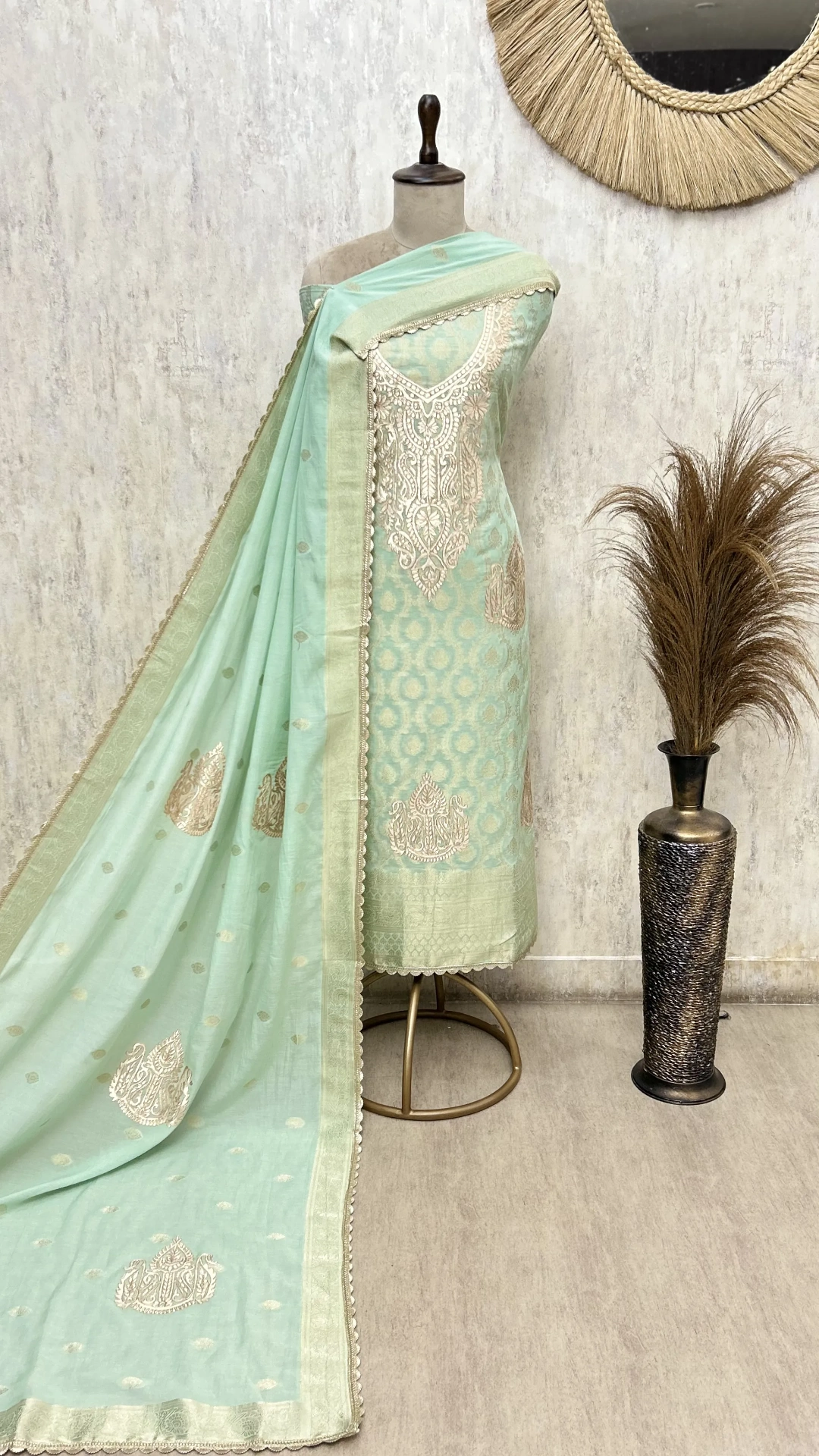 Celestial Noor Mul Chanderi Unstitched Suits