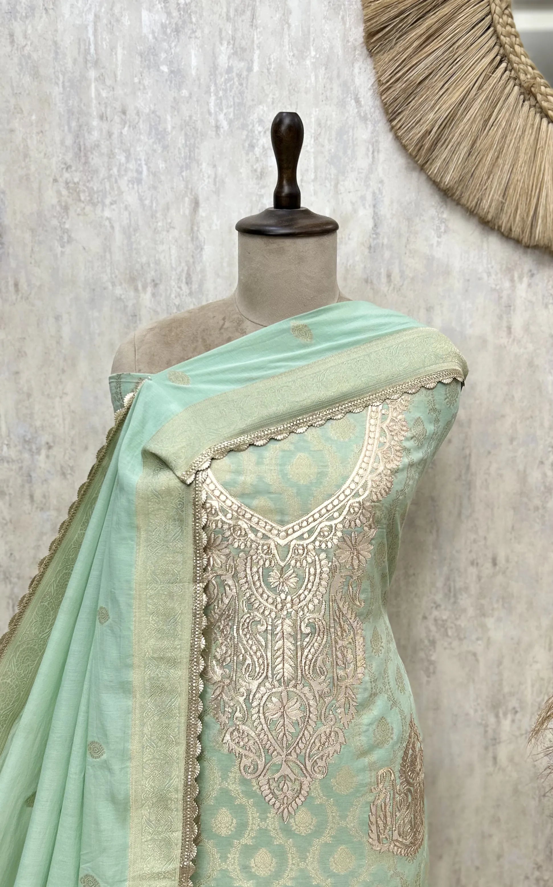Celestial Noor Mul Chanderi Unstitched Suits