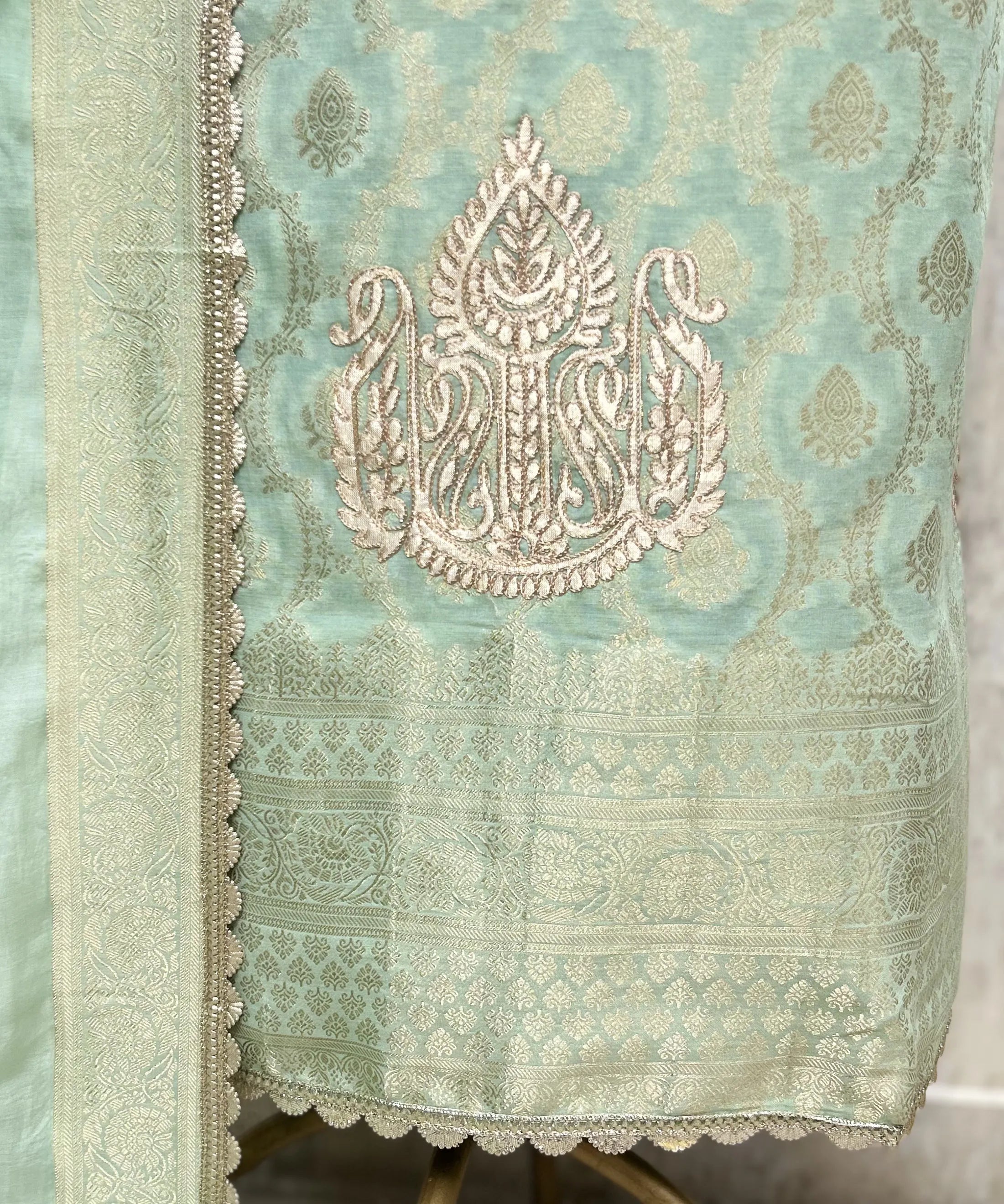 Celestial Noor Mul Chanderi Unstitched Suits