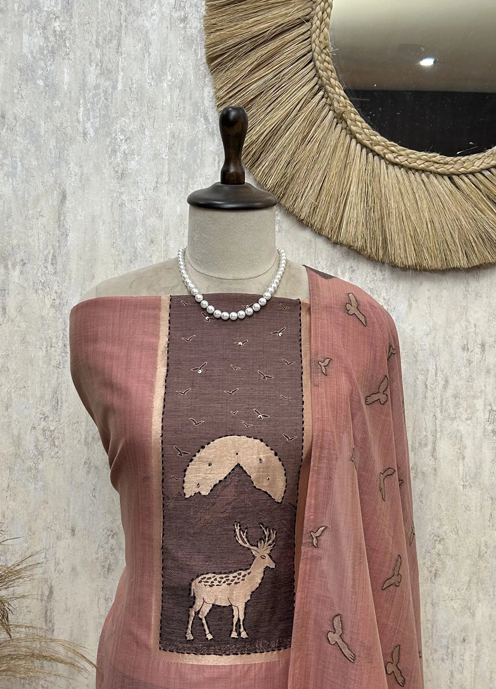Soft Autumn Elegance Unstitched Suit