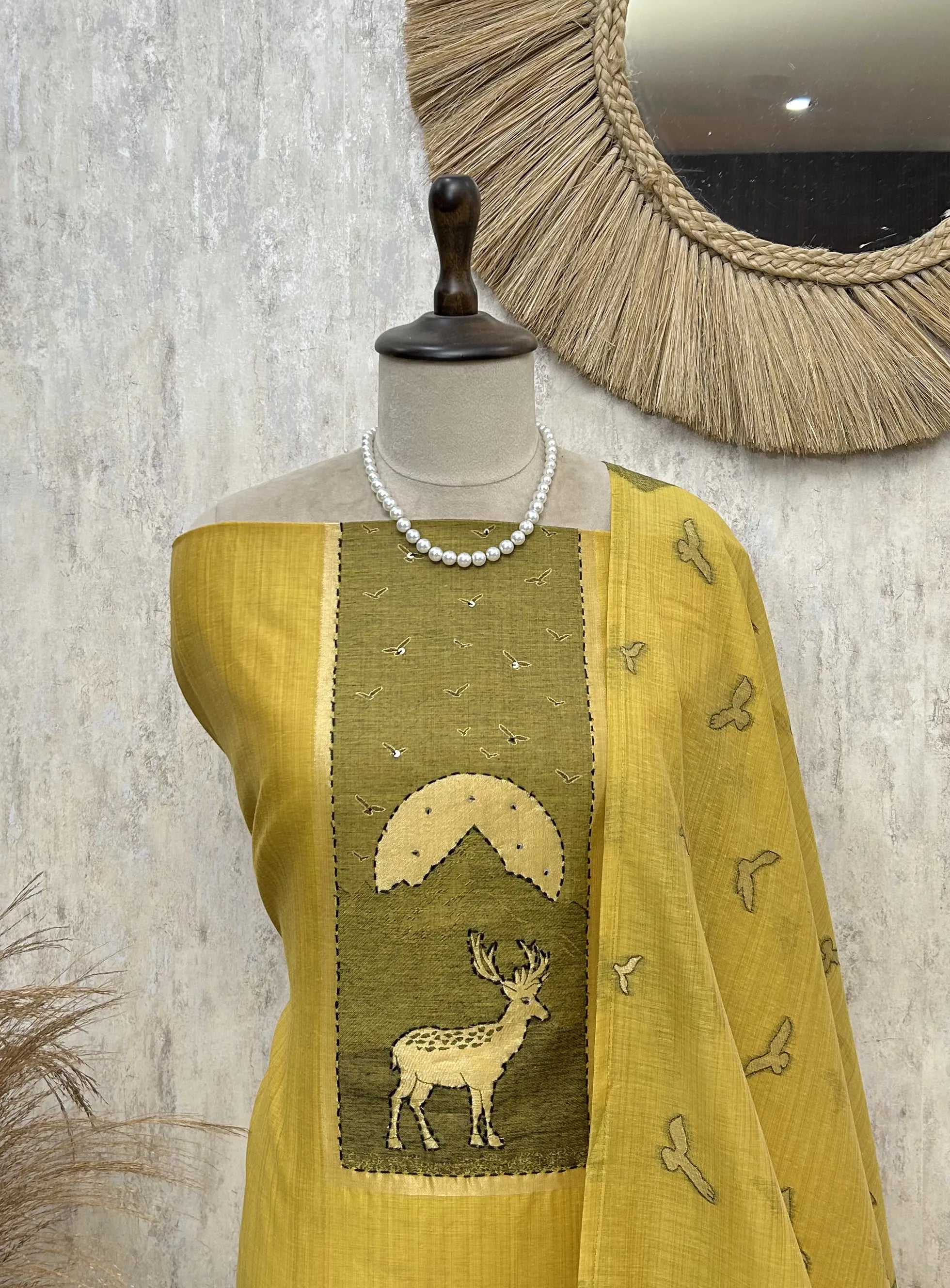 Soft Autumn Elegance Unstitched Suit