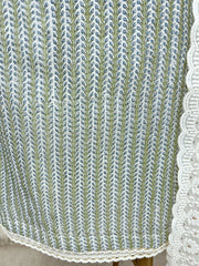 Sage Lace Elegance Unstitched Suit