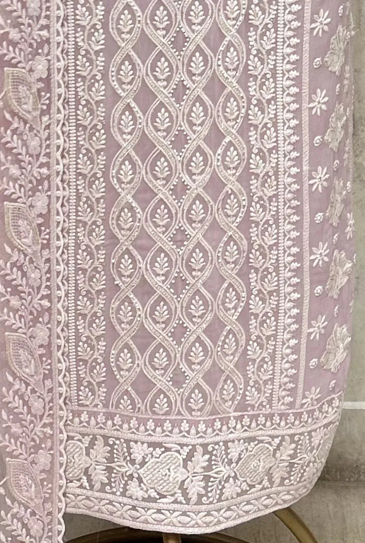 Ethereal Threadwork Georgette Unstitched Suit