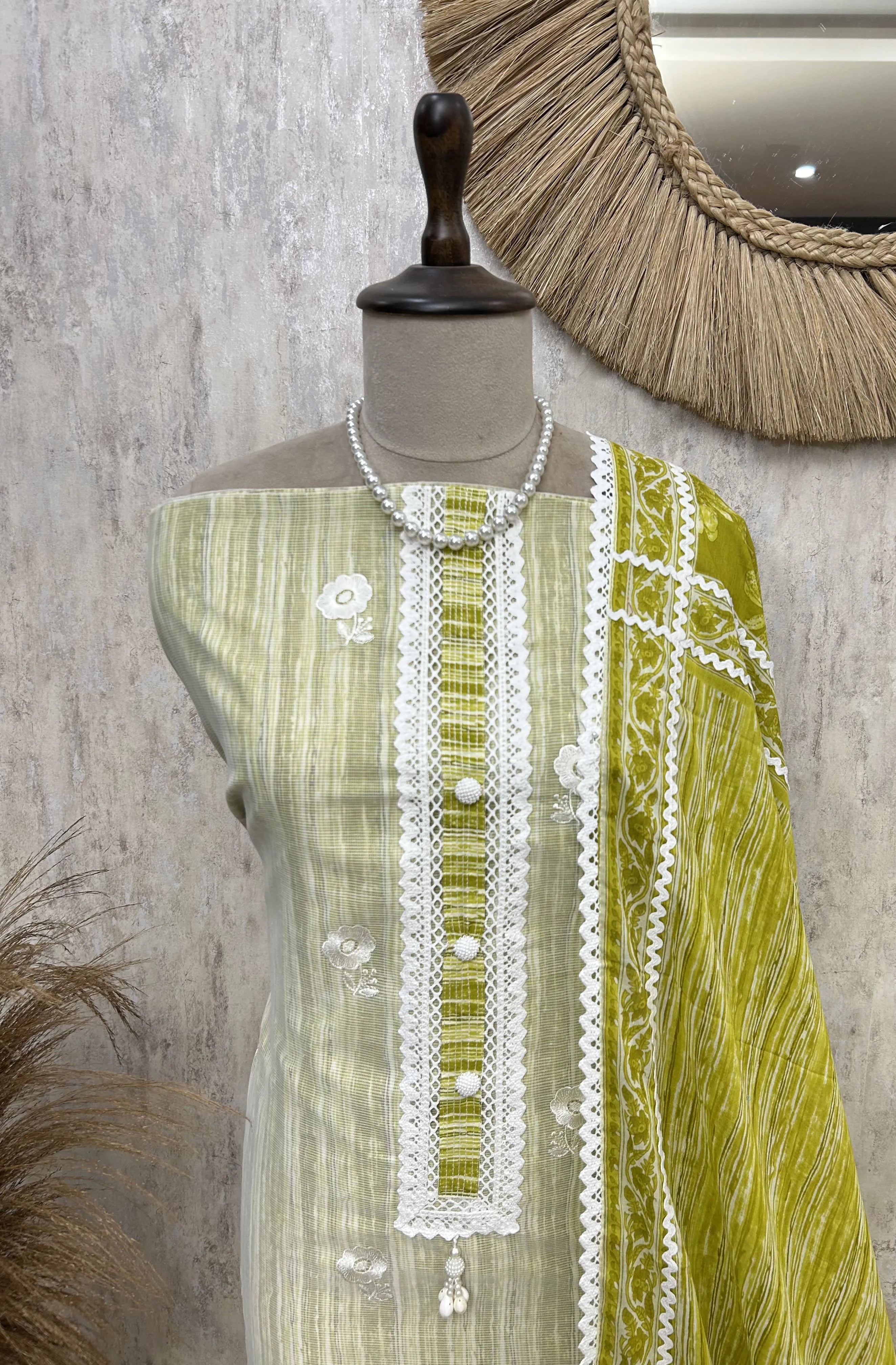 Citrus Bloom Ensemble Unstitched Suit