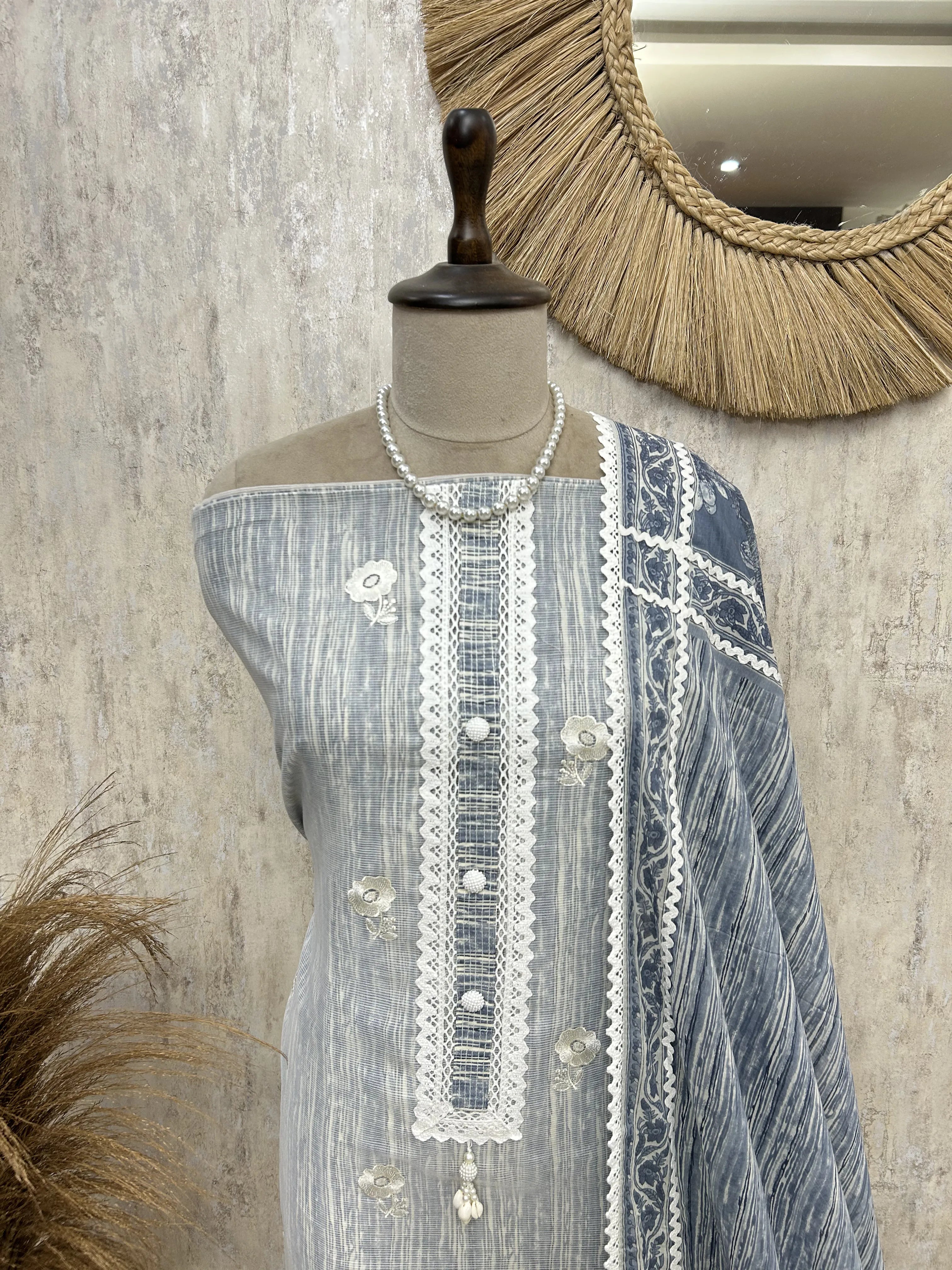 Citrus Bloom Ensemble Unstitched Suit
