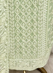 Ethereal Threadwork Georgette Unstitched Suit