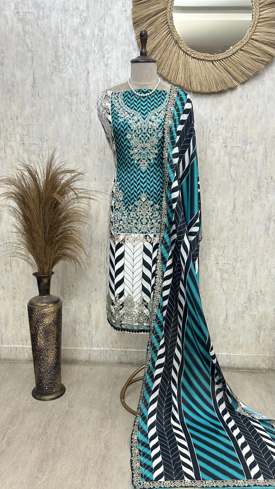 Embroidered Royal Grace Unstitched Suit