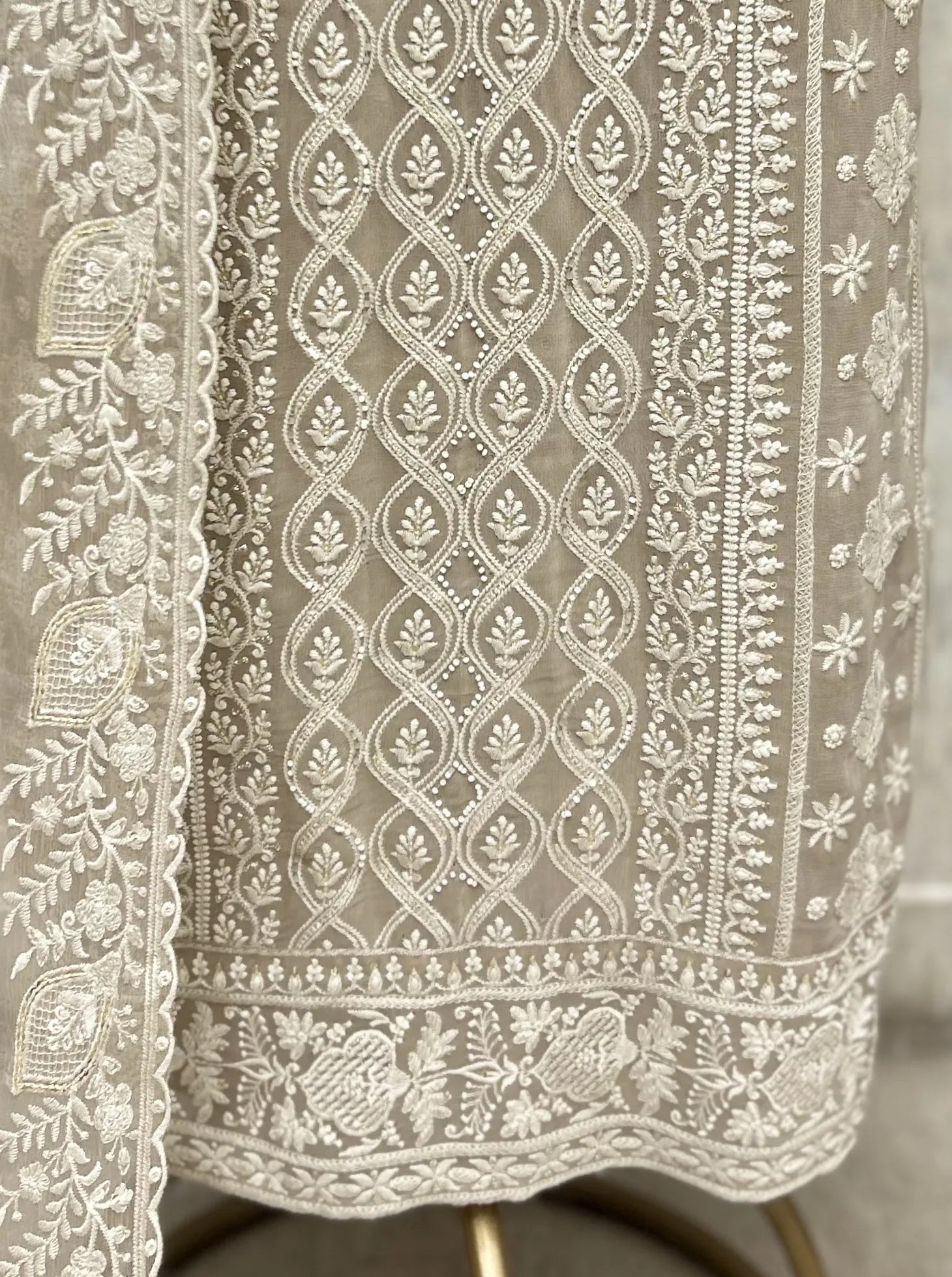 Ethereal Threadwork Georgette Unstitched Suit