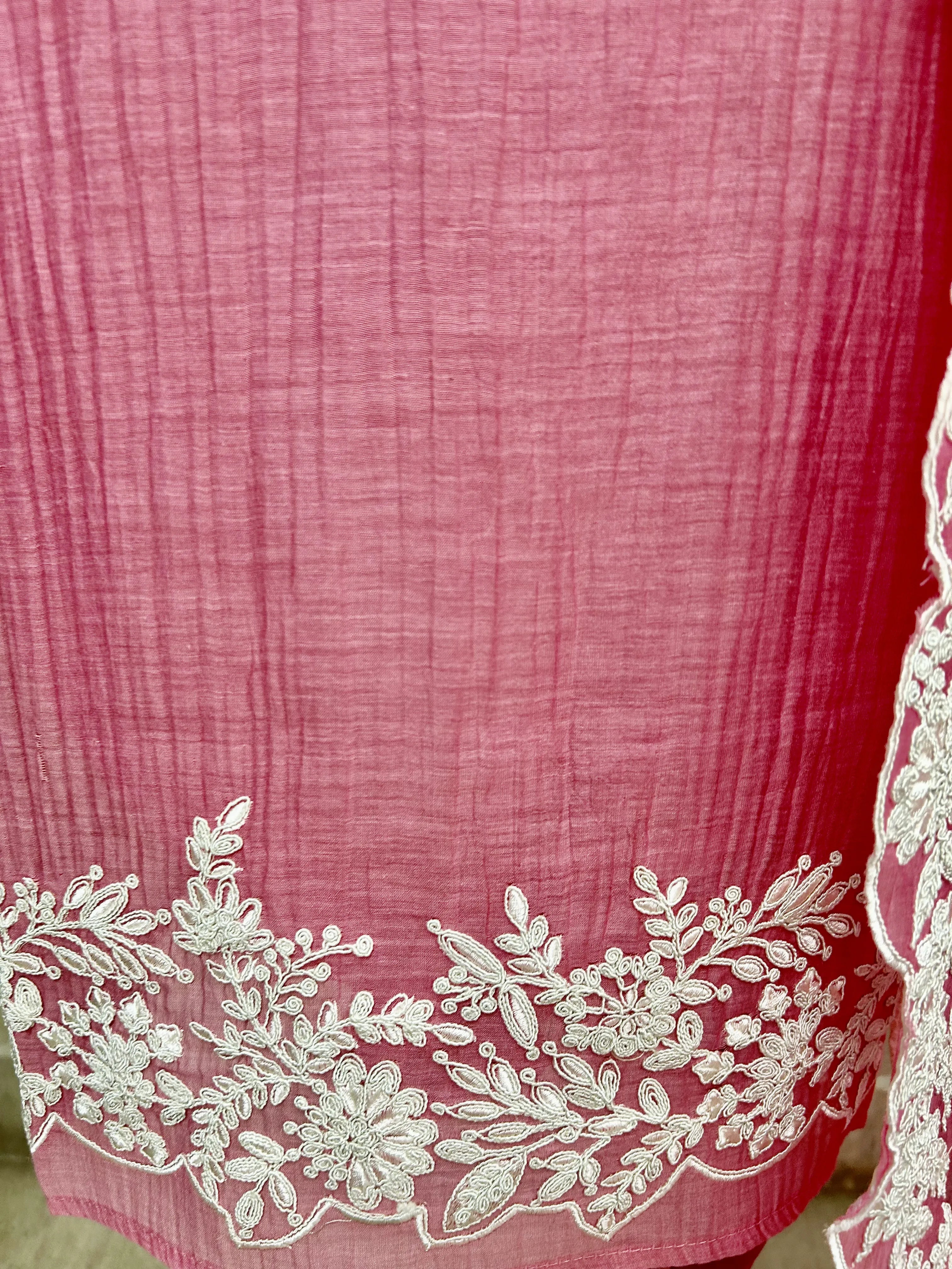 Azure Embroidered Grace Unstitched Suit