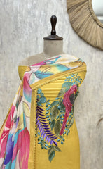 Bloomscape Mul Chanderi Unstitched Suit