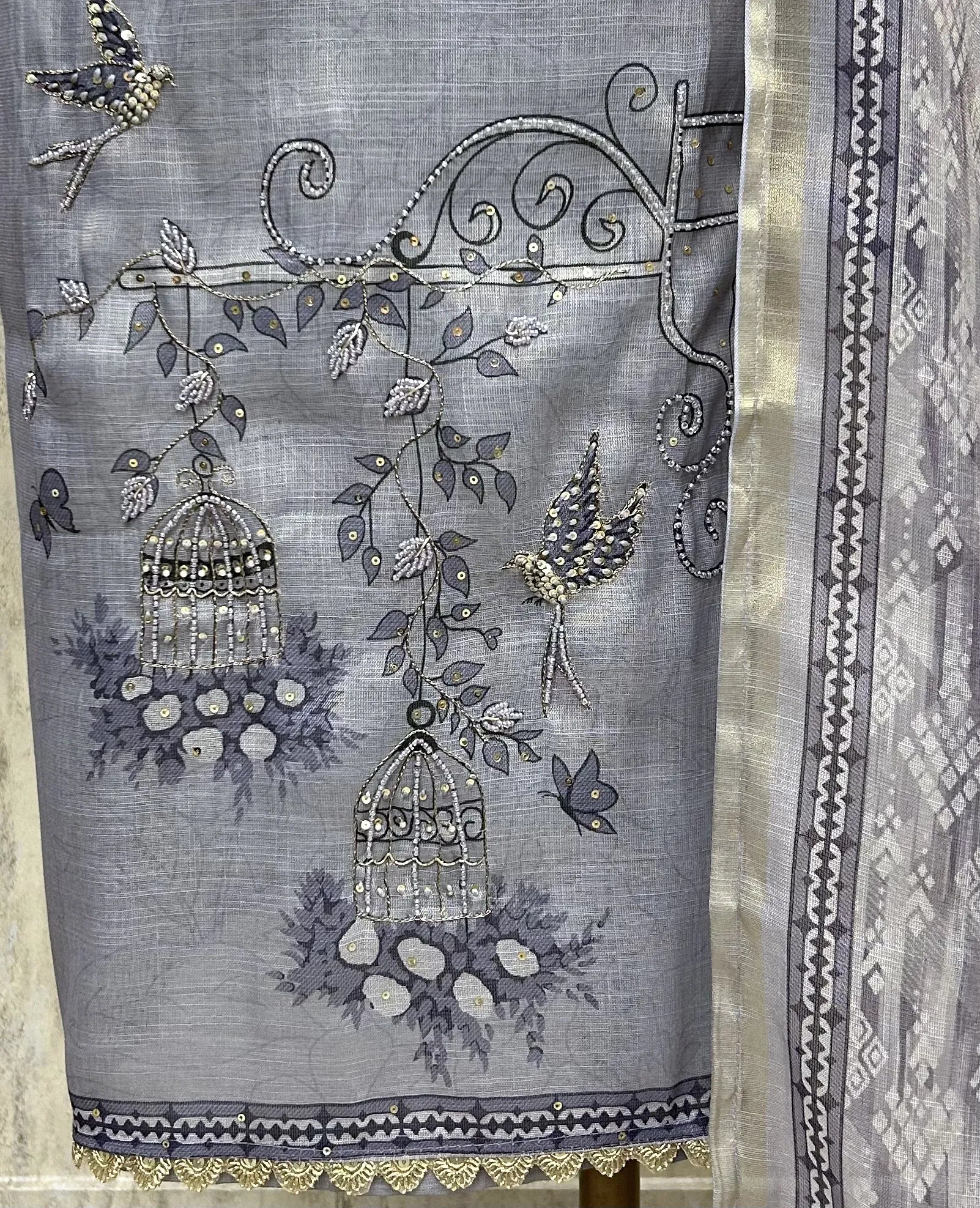 Timeless Woven Elegance Unstitched Suit